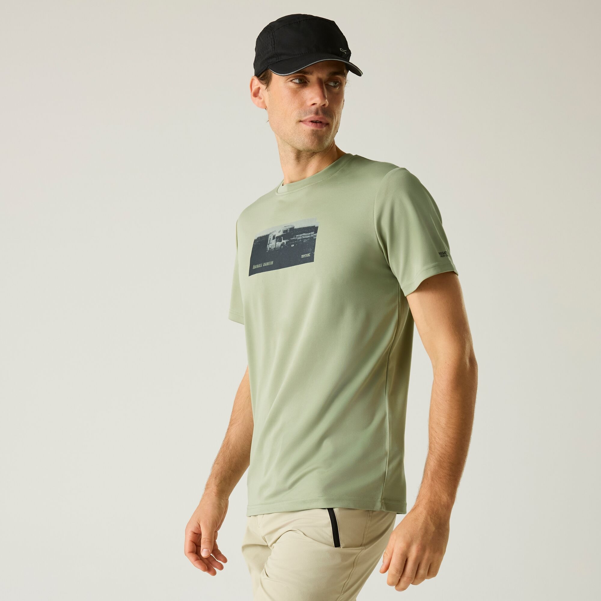 Regatta   Koszulka męska Fingal Slogan Zielony