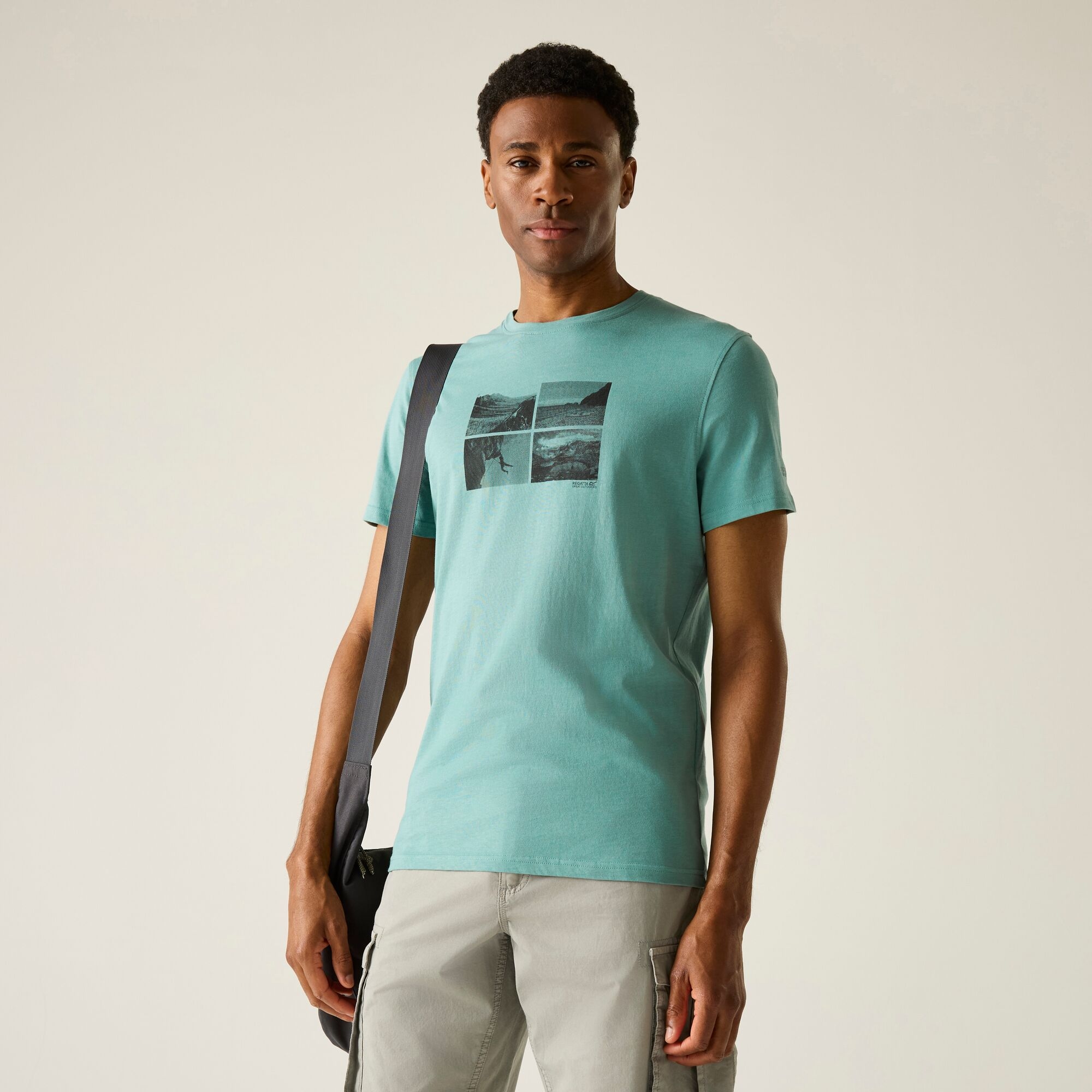 Regatta   Koszulka męska Breezed Graphic Zielony