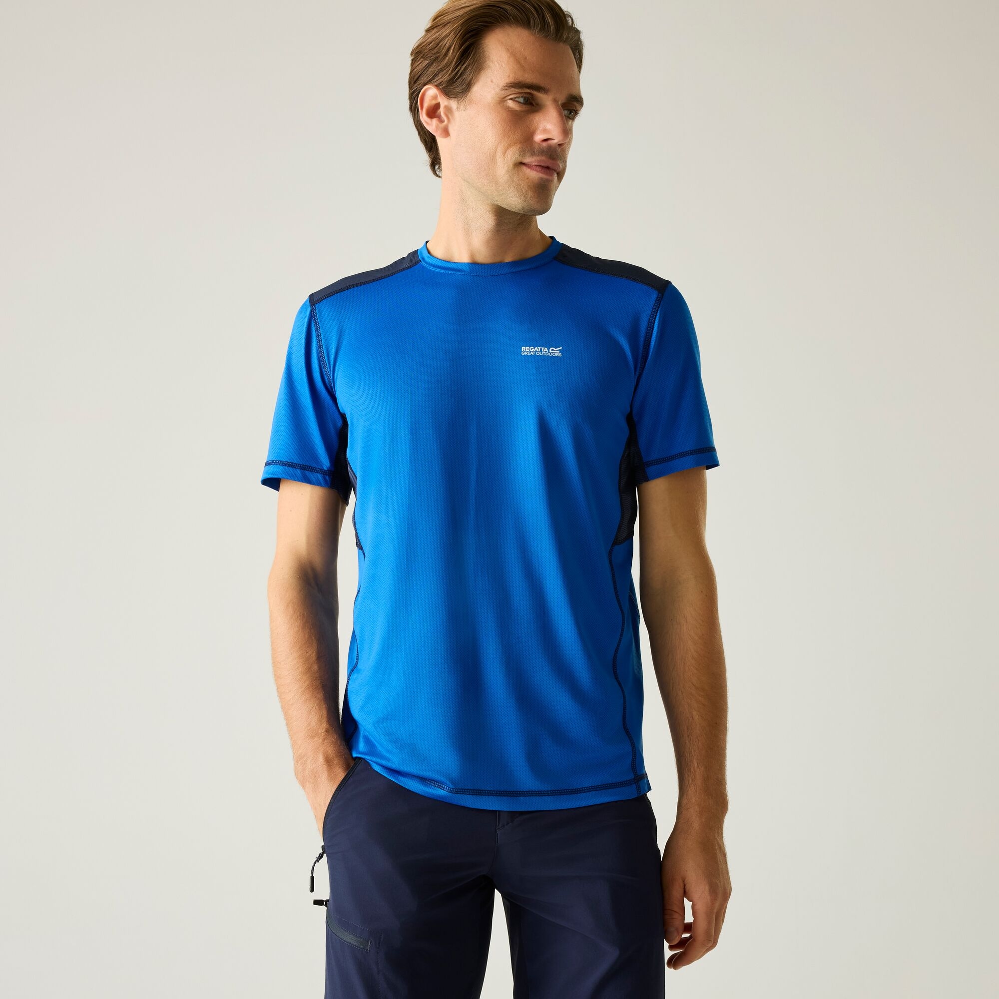 Regatta Men's Virda T-Shirt - Blue Extra Large - Image 1