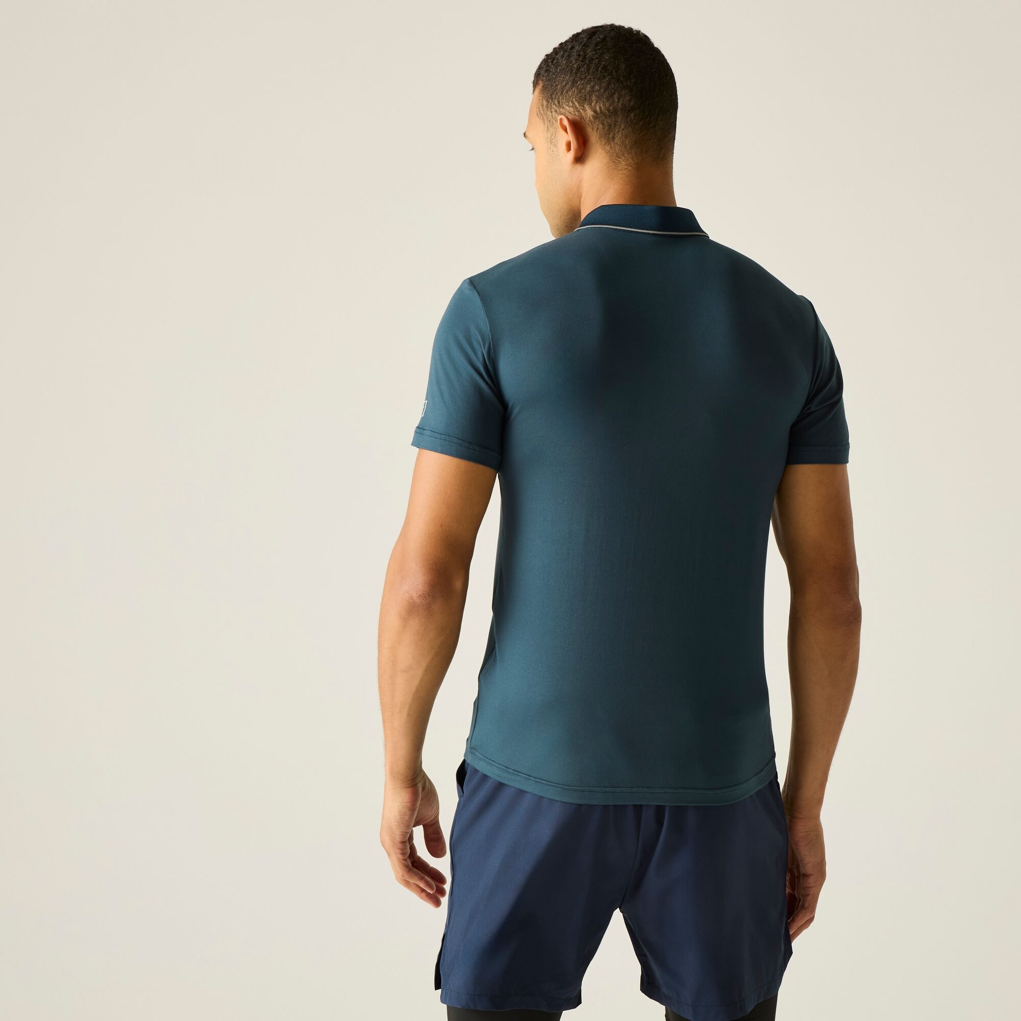 Regatta Men's Blue Maverik Stretch Upf 50+ Polo Shirt in Size L, Sports Direct - Image 2