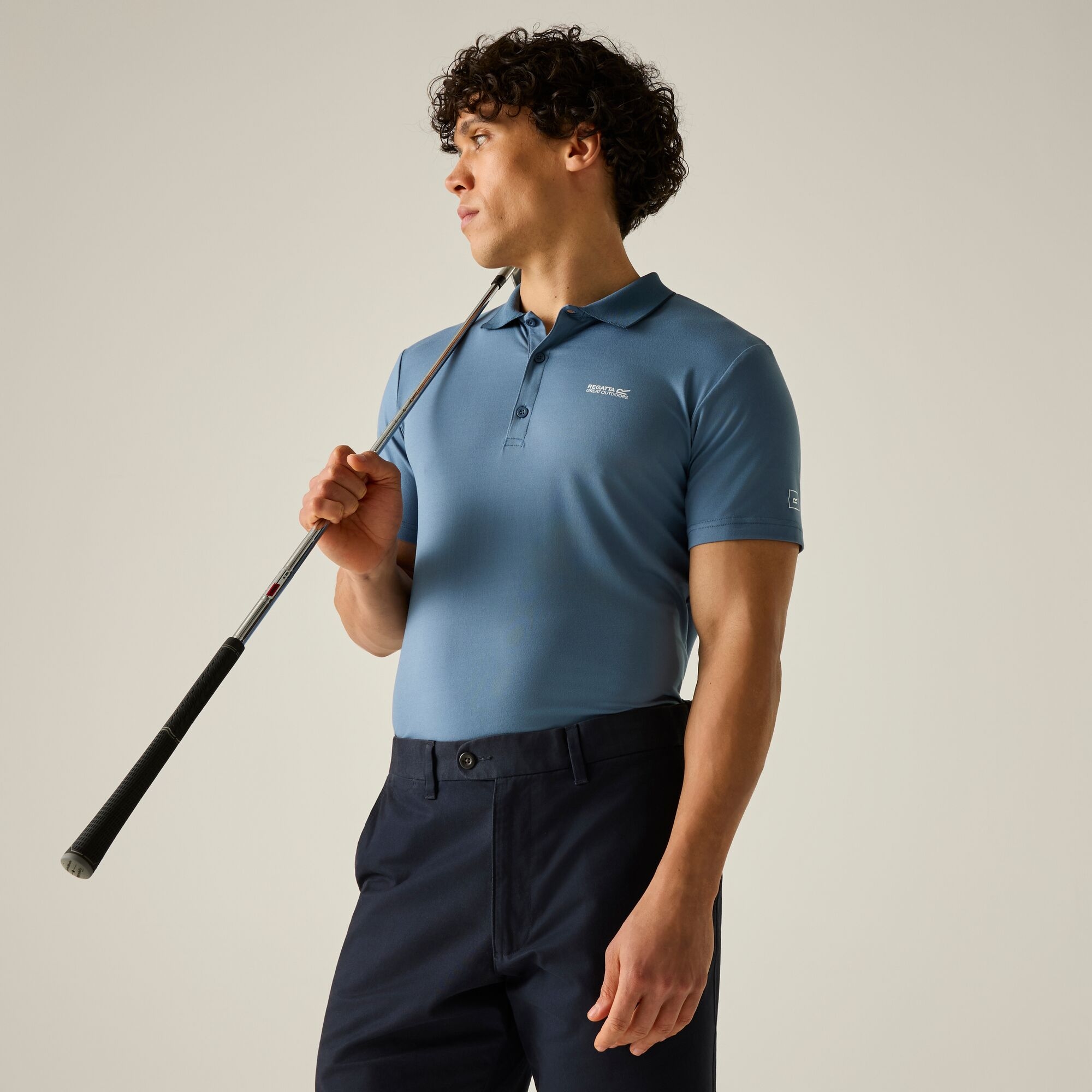Regatta   Koszulka męska polo Maverik Stretch Niebieski