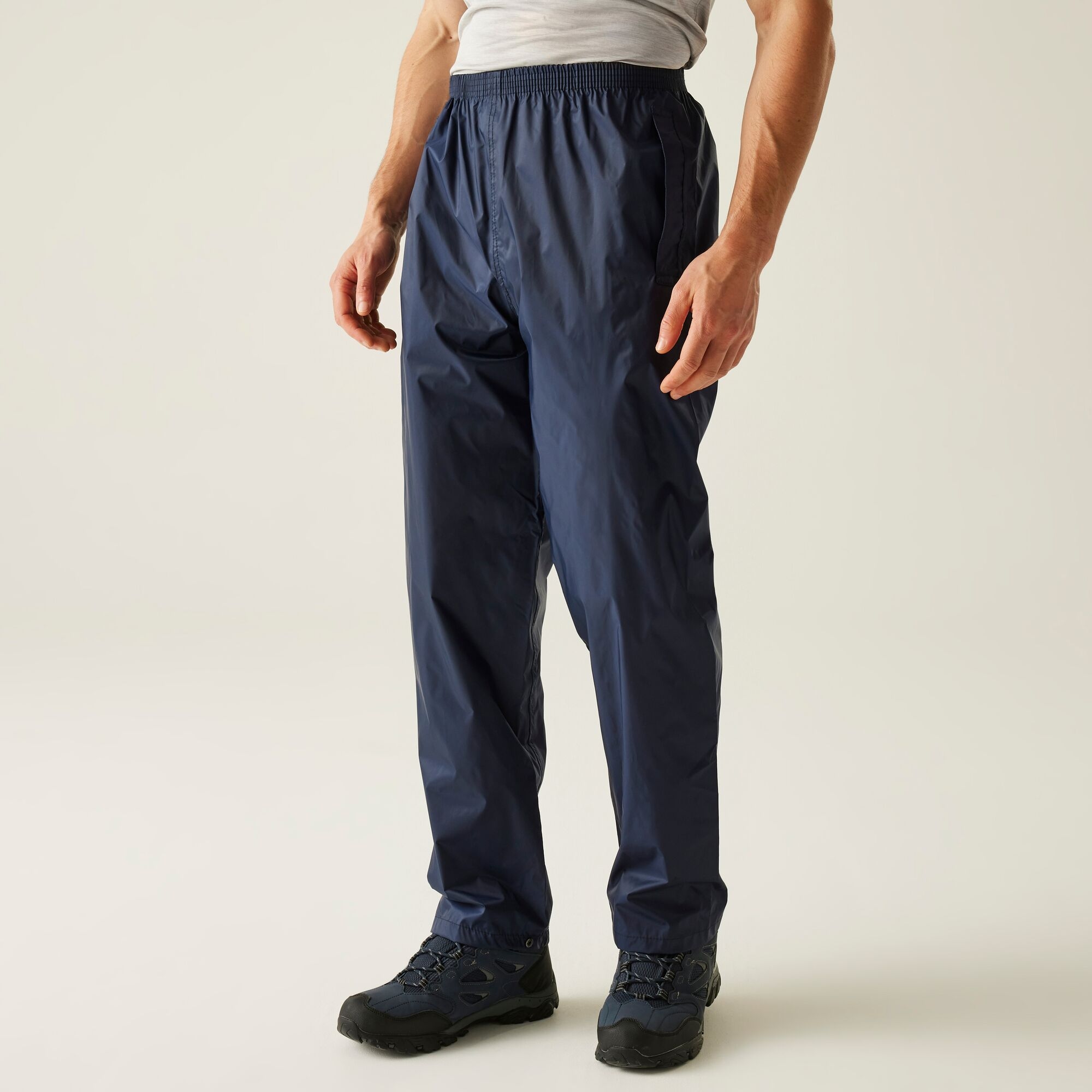 Regatta Spodnie męskie przeciwdeszczowe + worek Pack It Granatowy