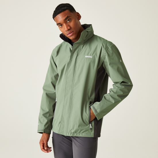 Men's Matt Waterproof Jacket Agave Green Ash