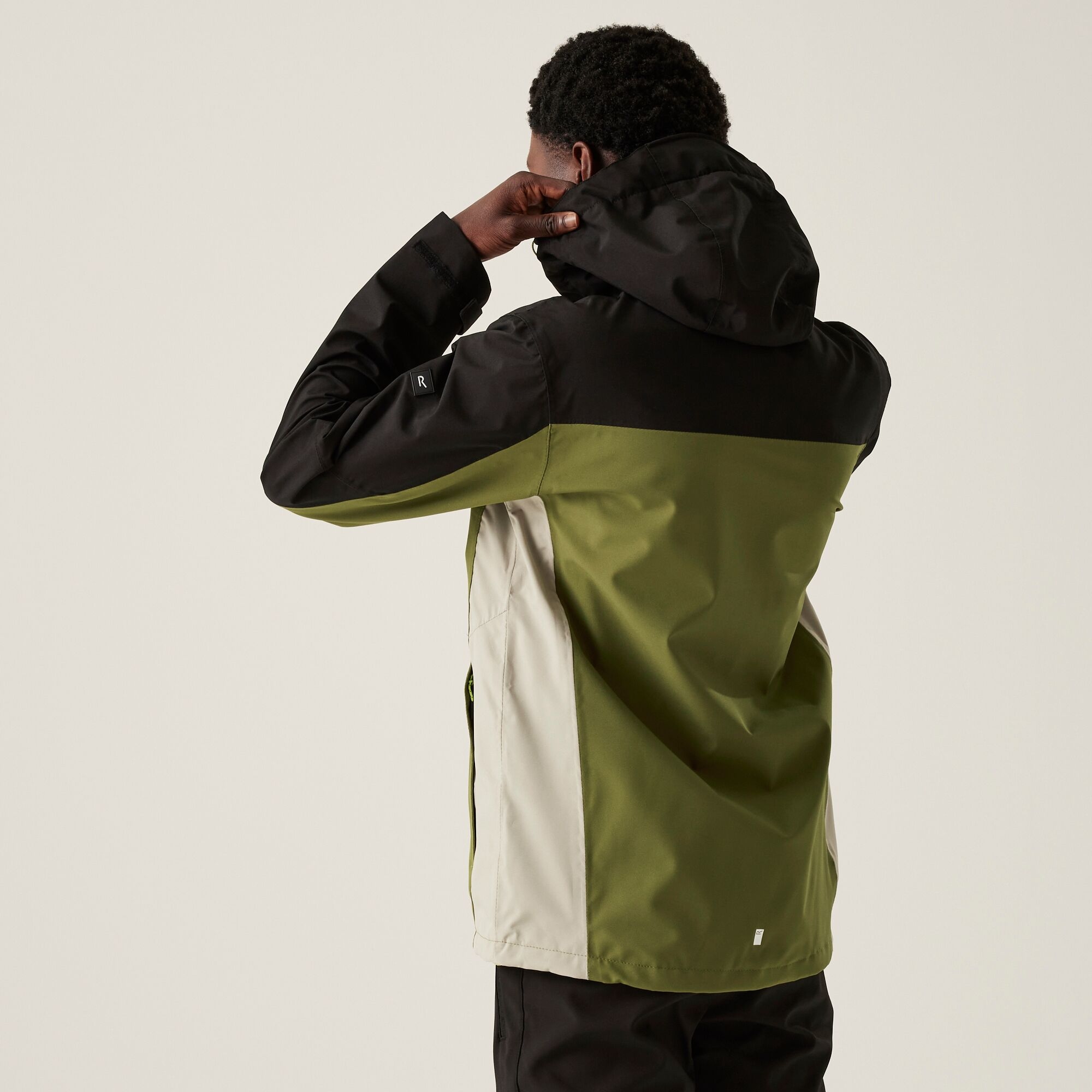 Regatta Męska kurtka przeciwdeszczowa z kapturem Birchdale Zielony