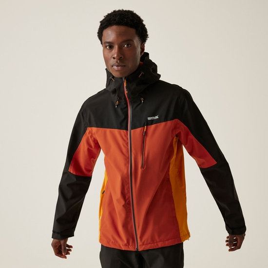 Men's Birchdale Waterproof Jacket Red Ochre Black