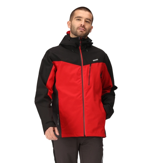 Men's Birchdale Waterproof Jacket Danger Red Black