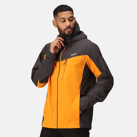 Men's Birchdale Waterproof Jacket Orange Pepper Ash