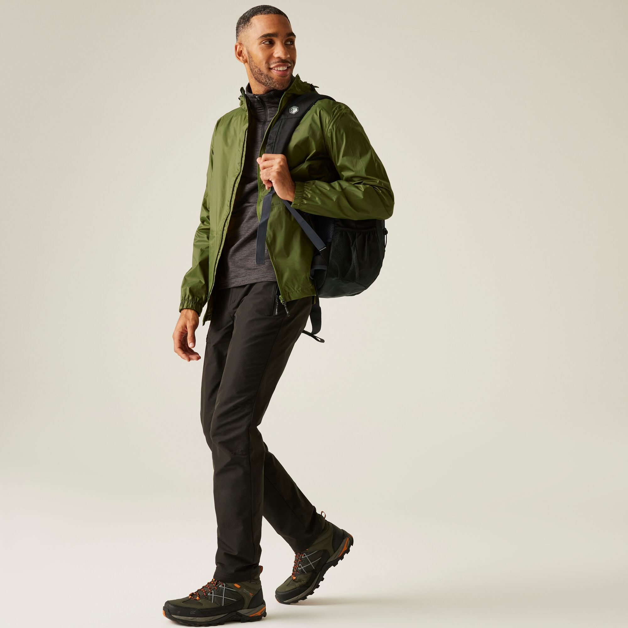 Regatta Męska kurtka wiosenna kieszonkowa Pack It III Zielony