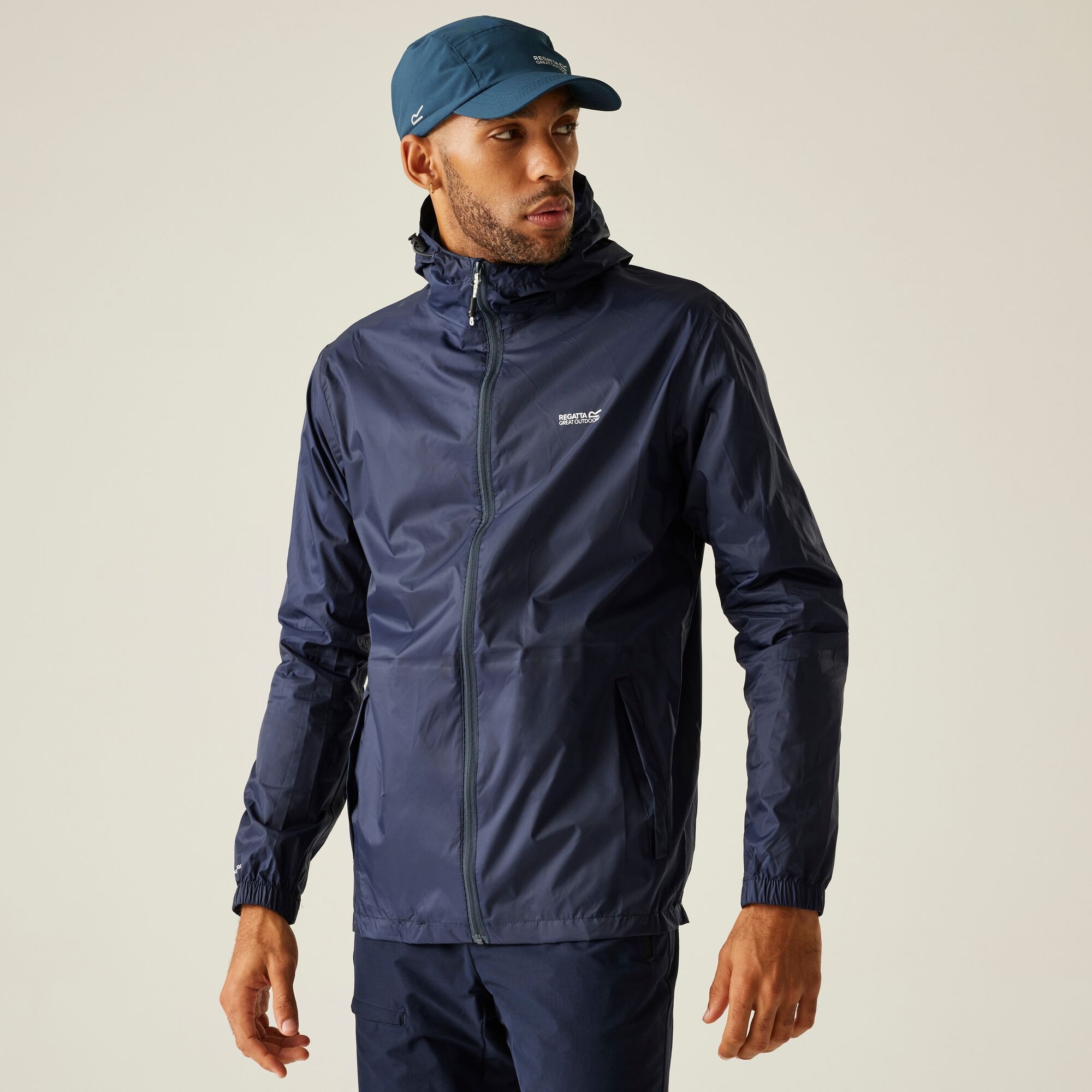 Regatta Męska kurtka wiosenna kieszonkowa Pack It III Granatowy