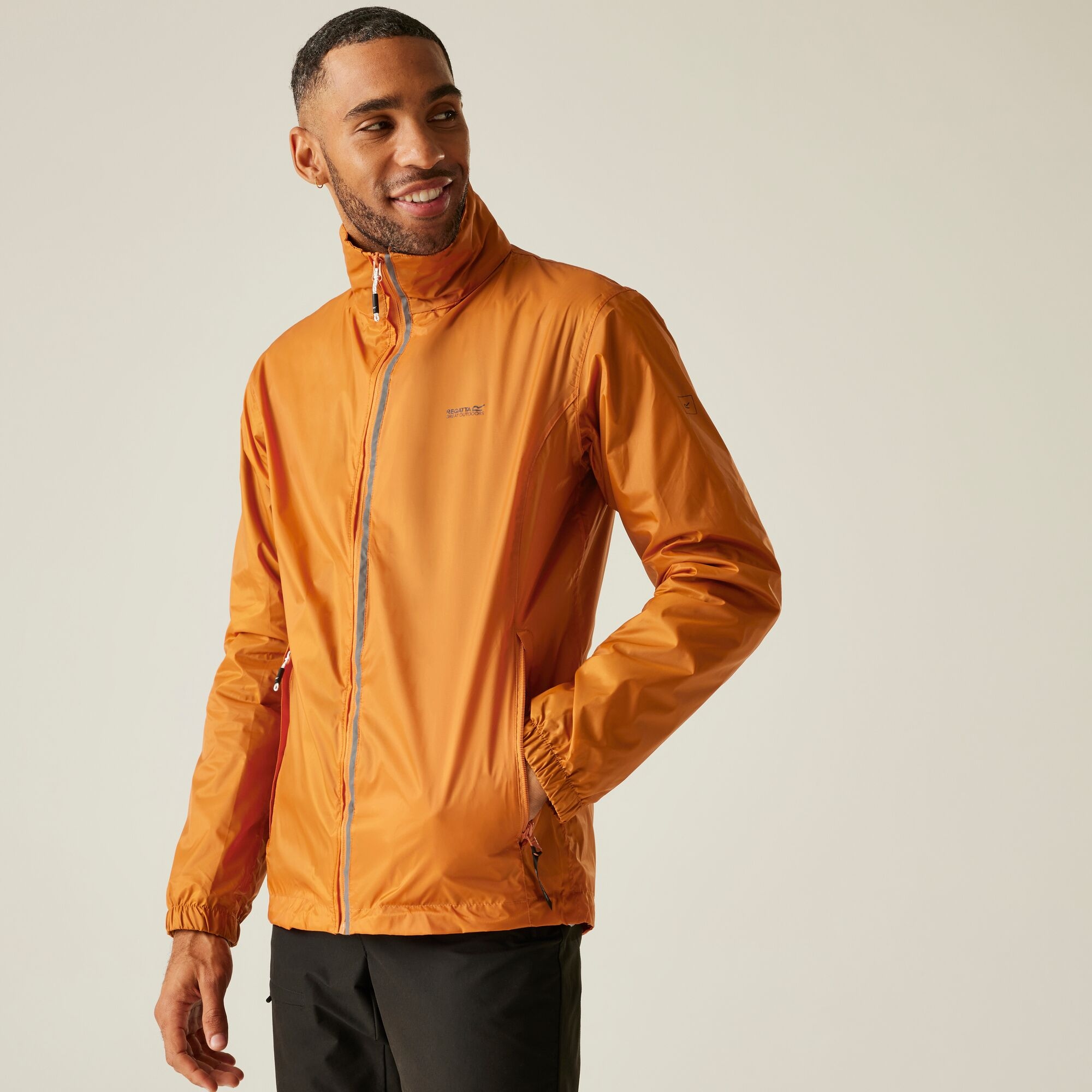 Regatta Kurtka męska przeciwdeszczowa Lyle IV Pomarańczowy