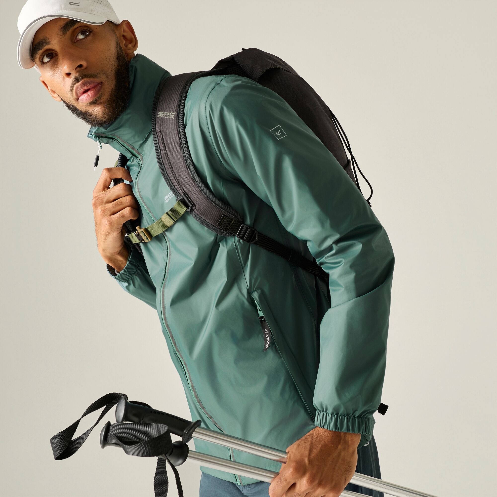 Regatta Men's Waterproof Lyle Iv Packaway Jacket - Green Small