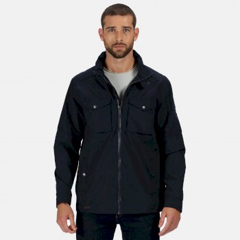 Men's Haldor Waterproof Jacket with Concealed Hood Navy