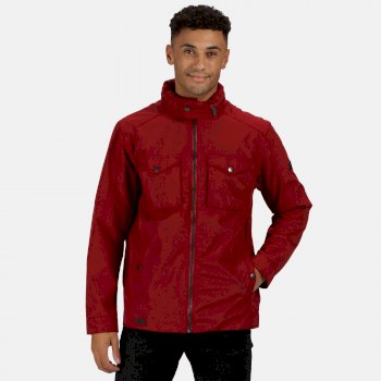 Men's Haldor Waterproof Jacket with Concealed Hood Delhi Red