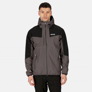 Men's Imber V Lightweight Waterproof Hooded Walking Jacket Magnet Grey Black