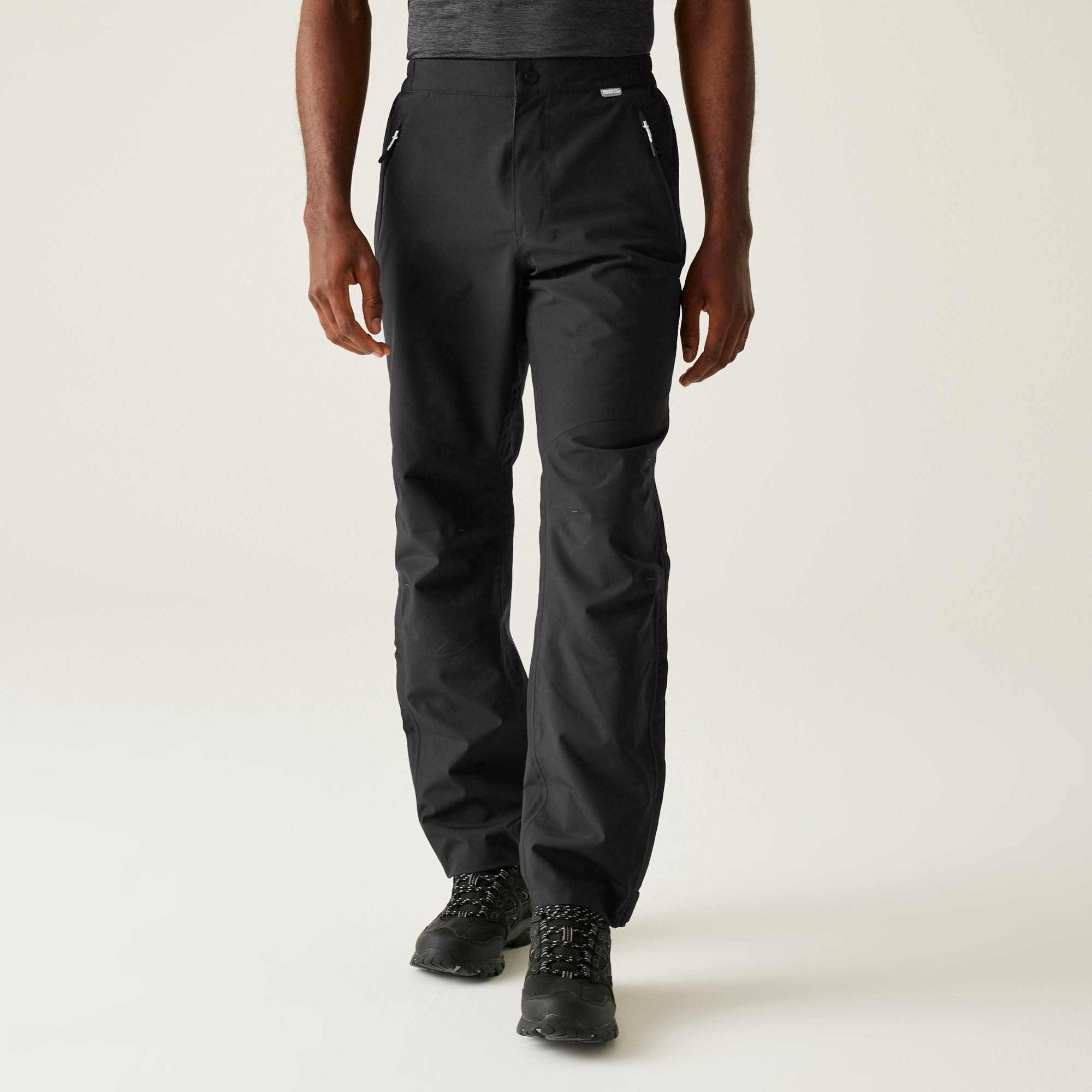 Regatta Men's Breathable Highton Waterproof Overtrousers Black, Size: XL Long