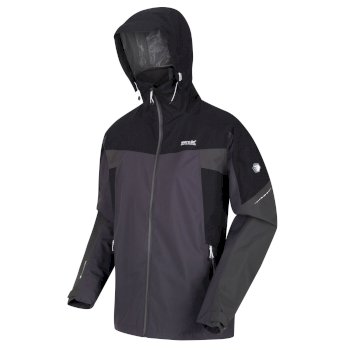 Men's Oklahoma VI Waterproof Shell Hooded Walking Jacket Ash Black