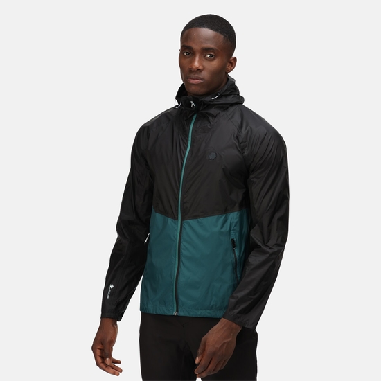 Men's Pack-It Pro Waterproof Jacket Black Pacific Green