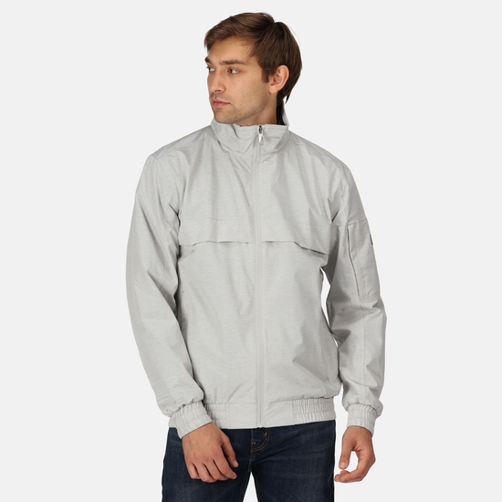 Men's Shorebay Waterproof Jacket Silver Grey Linear 