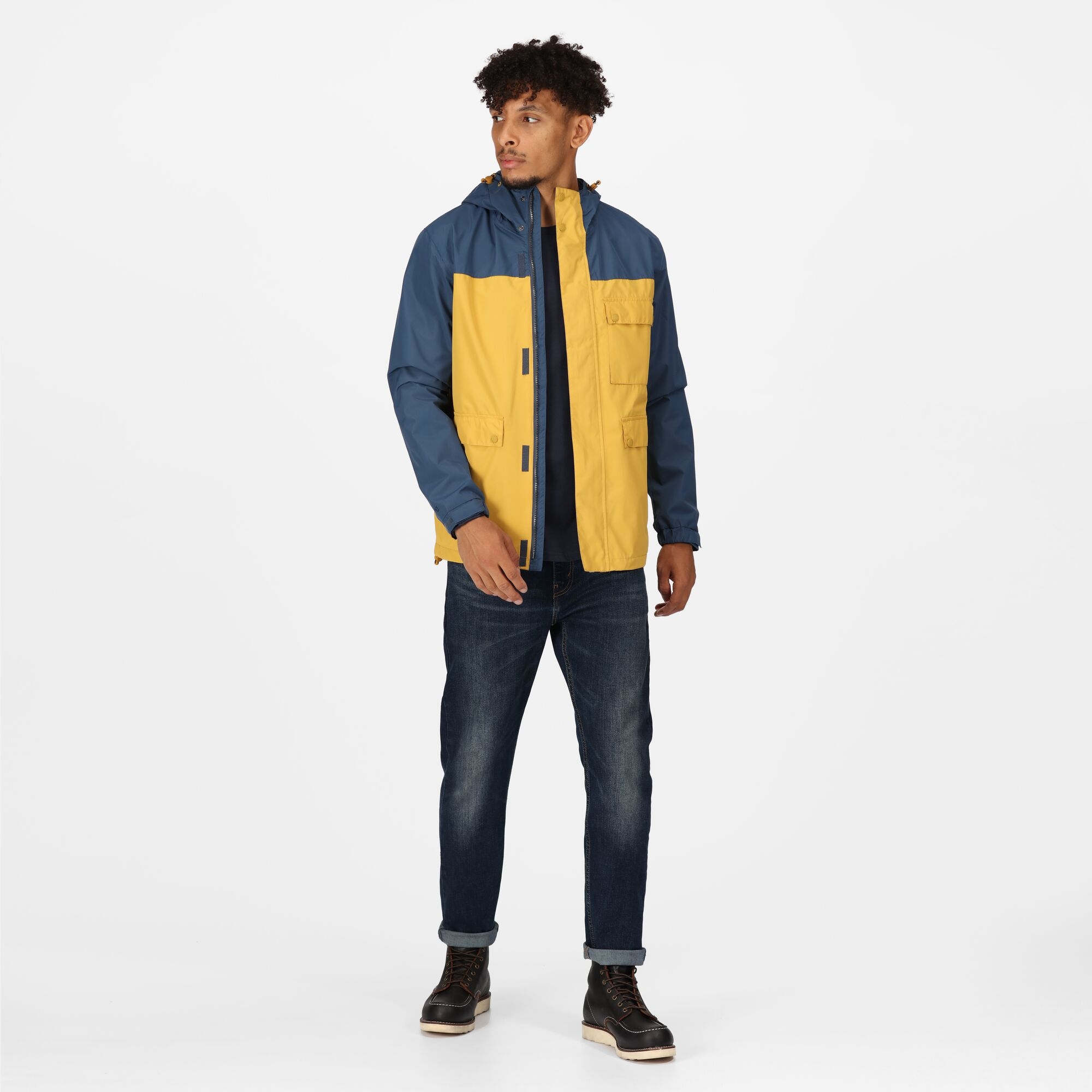 Regatta Męska kurtka przeciwdeszczowa Baymoor Ciemnoniebieski