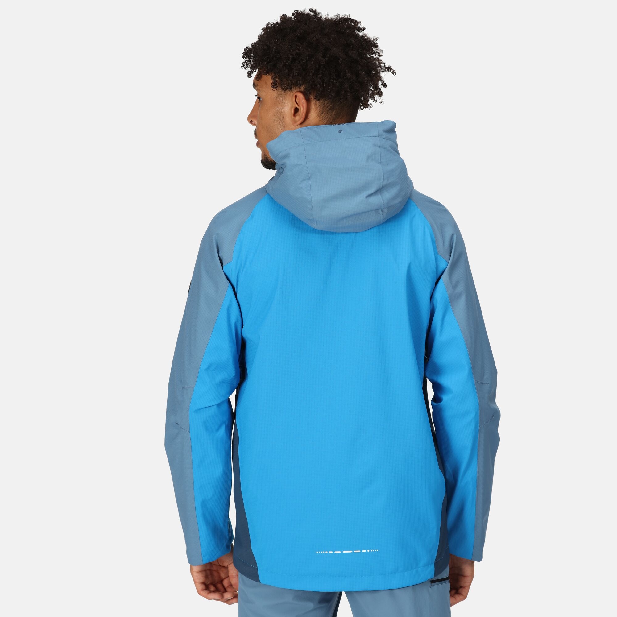 Męska kurtka przeciwdeszczowa Raddick LED Niebieski