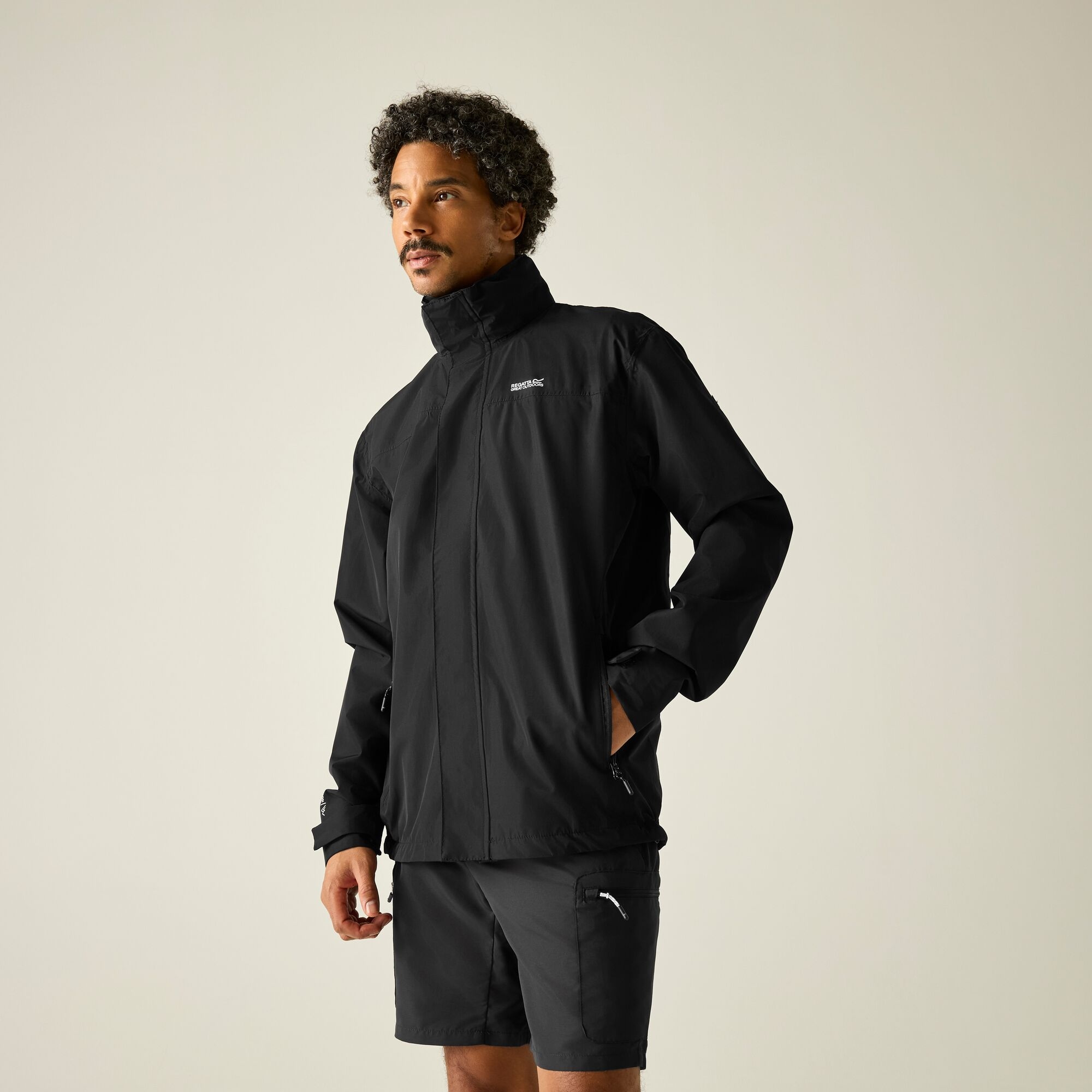 Regatta Kurtka męska przeciwdeszczowa Matt II Czarny