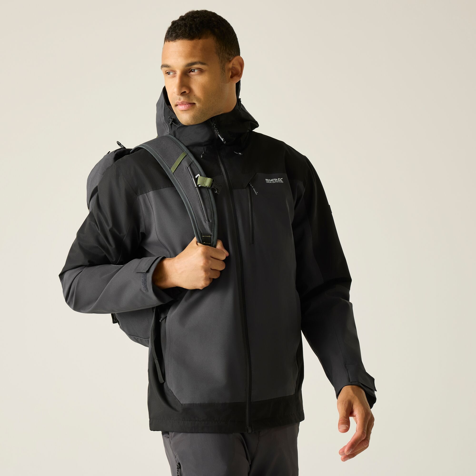Regatta Men's Waterproof Highton Iv Stretch Jacket - Grey 5XL - Image 2