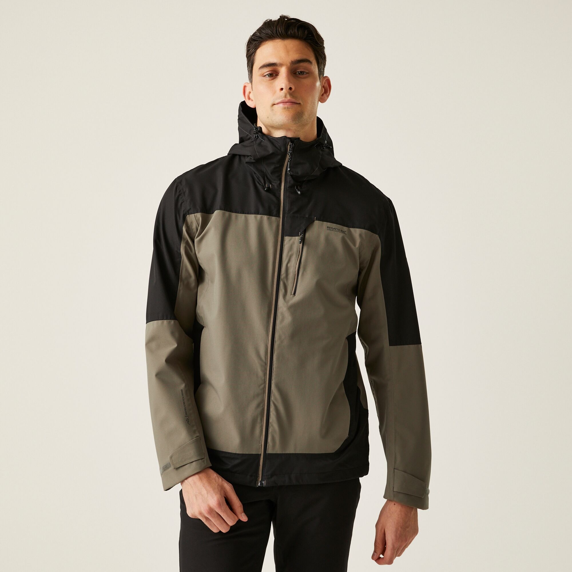 Regatta Męska Kurtka Przeciwdeszczowa Highton IV Stretch Brązowy, Rozmiar: 3XL