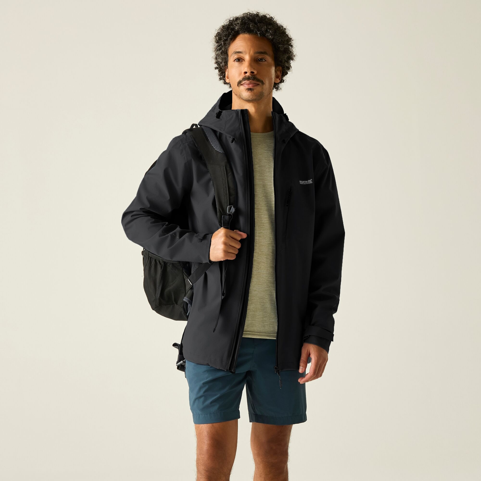 Regatta   Kurtka męska przeciwdeszczowa z membraną Oklarna Czarny