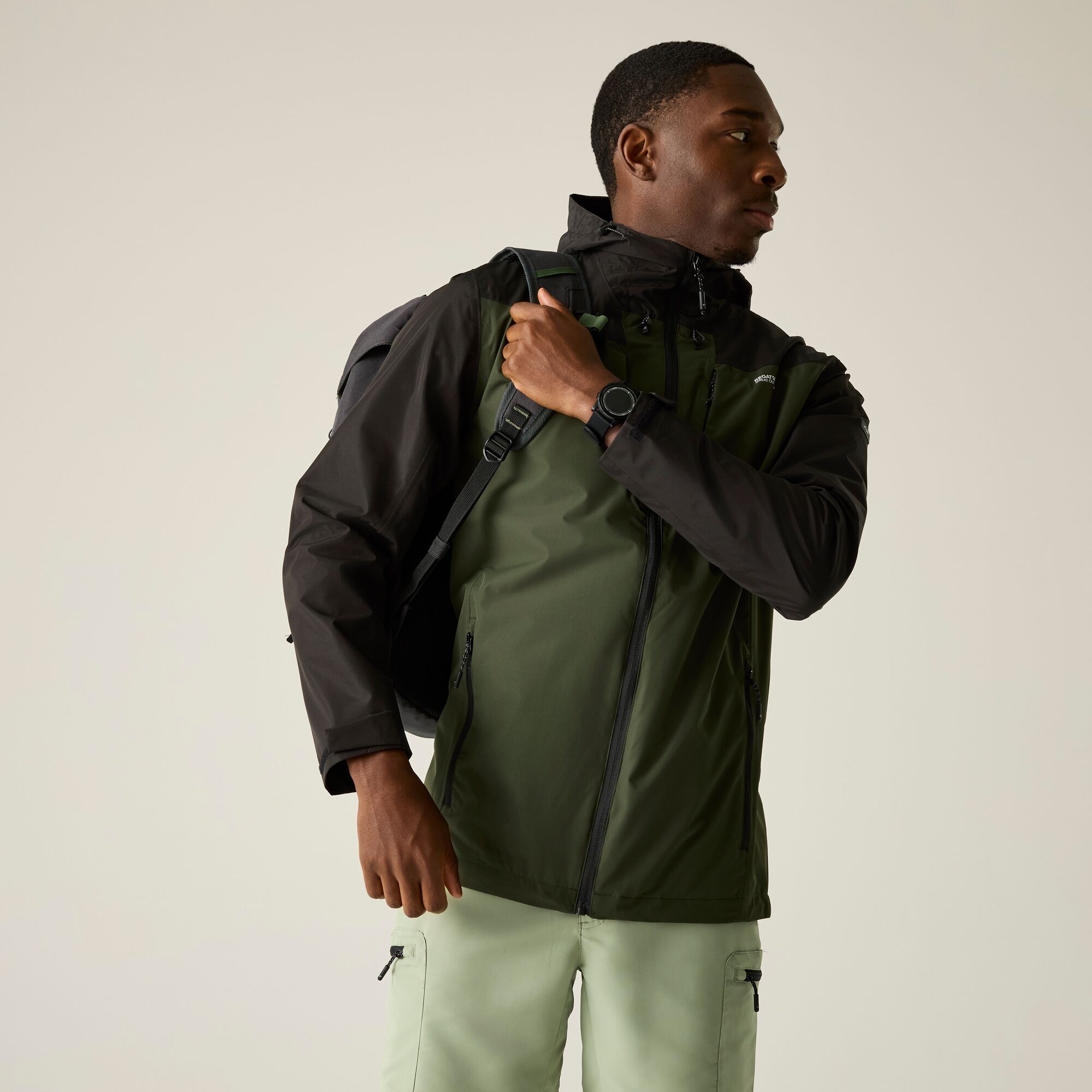 Regatta Kurtka męska przeciwdeszczowa z membraną Calderdale Zielony