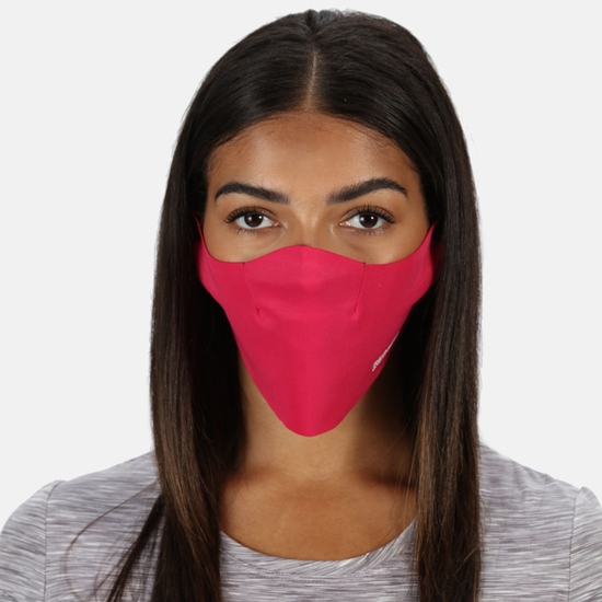 Adult's Stretch Face Covering 3 Pack Virtual Pink