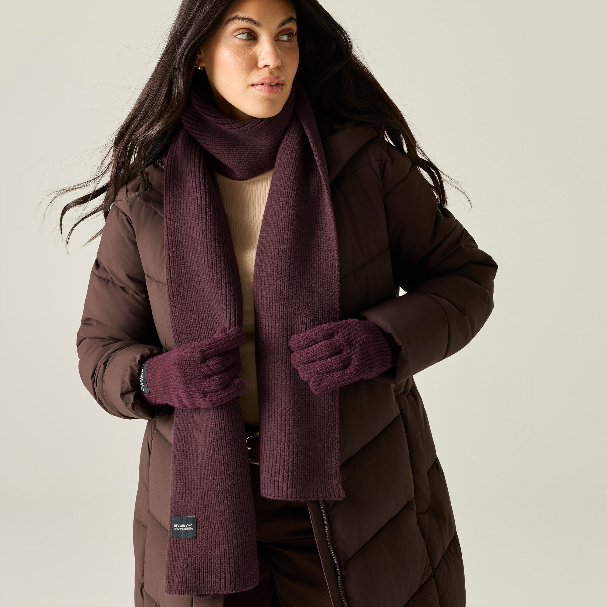 Regatta Unisex Purple Connora Knitted Scarf In - Image 3
