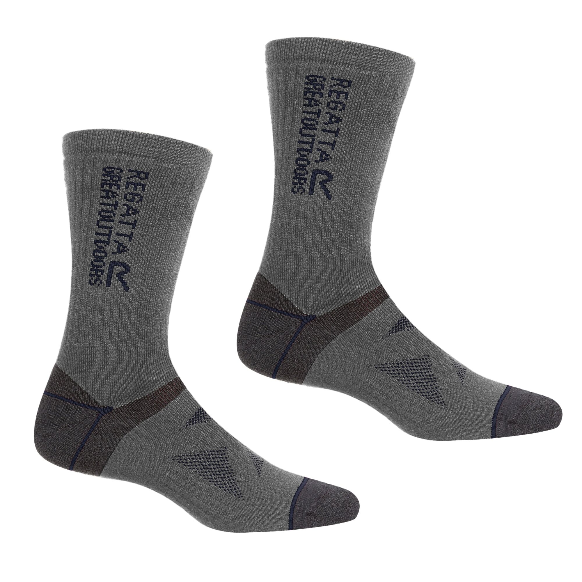 Regatta Skarpety Wełniane Wool Hiker 2-pak Szaro-granatowy, Rozmiar: UK 6-8