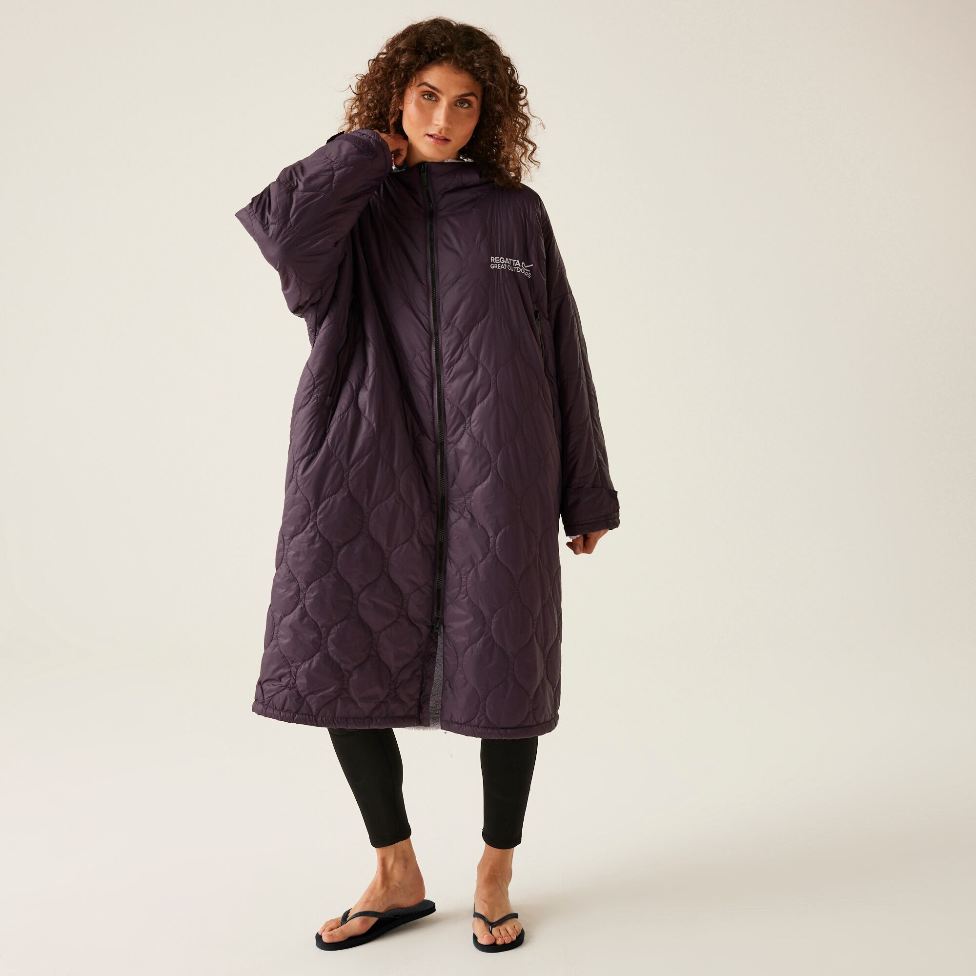Regatta Unisex Płaszcz Plażowy Quilted Fioletowy, Rozmiar: L/XL