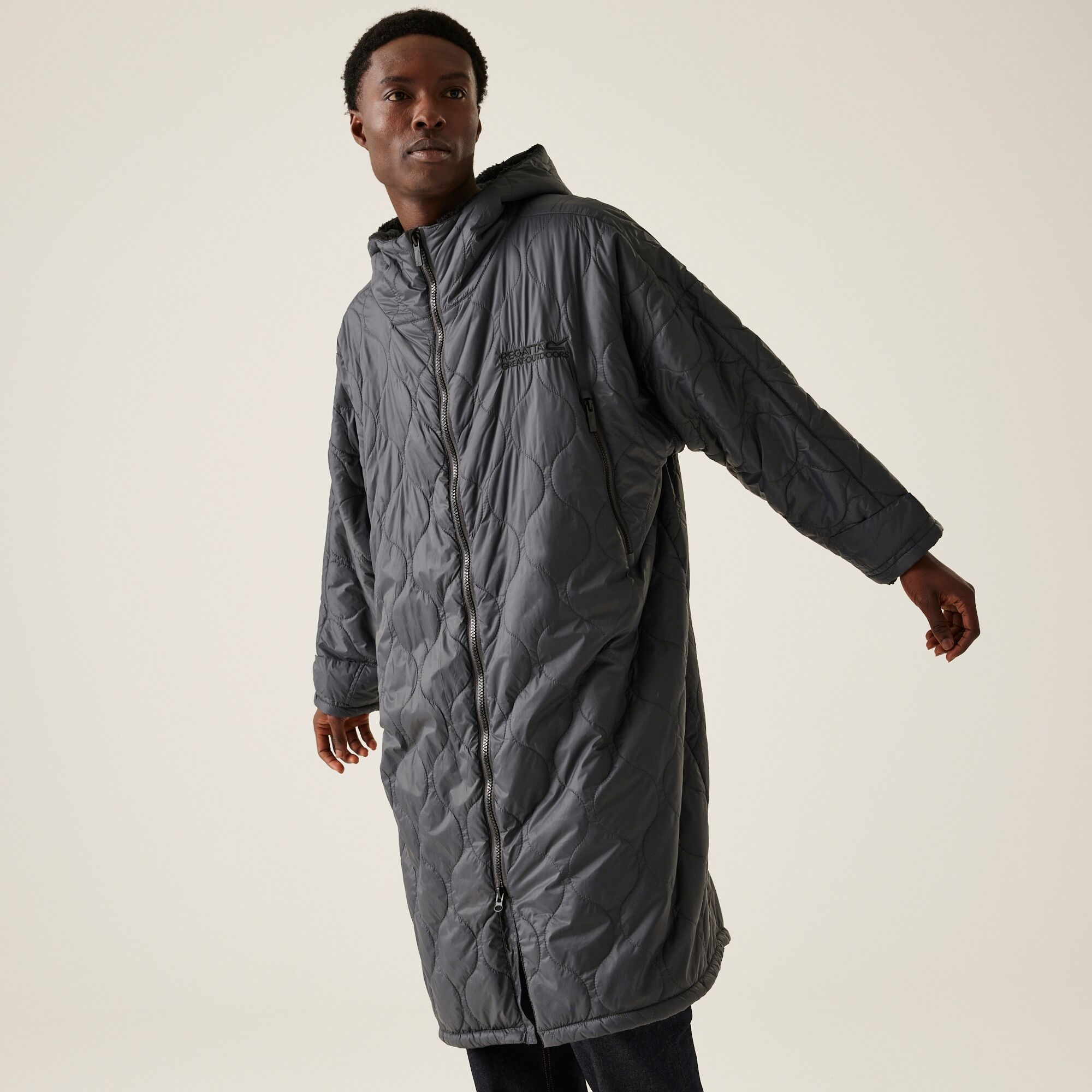 Regatta Unisex Płaszcz Plażowy Quilted Szary, Rozmiar: S/M