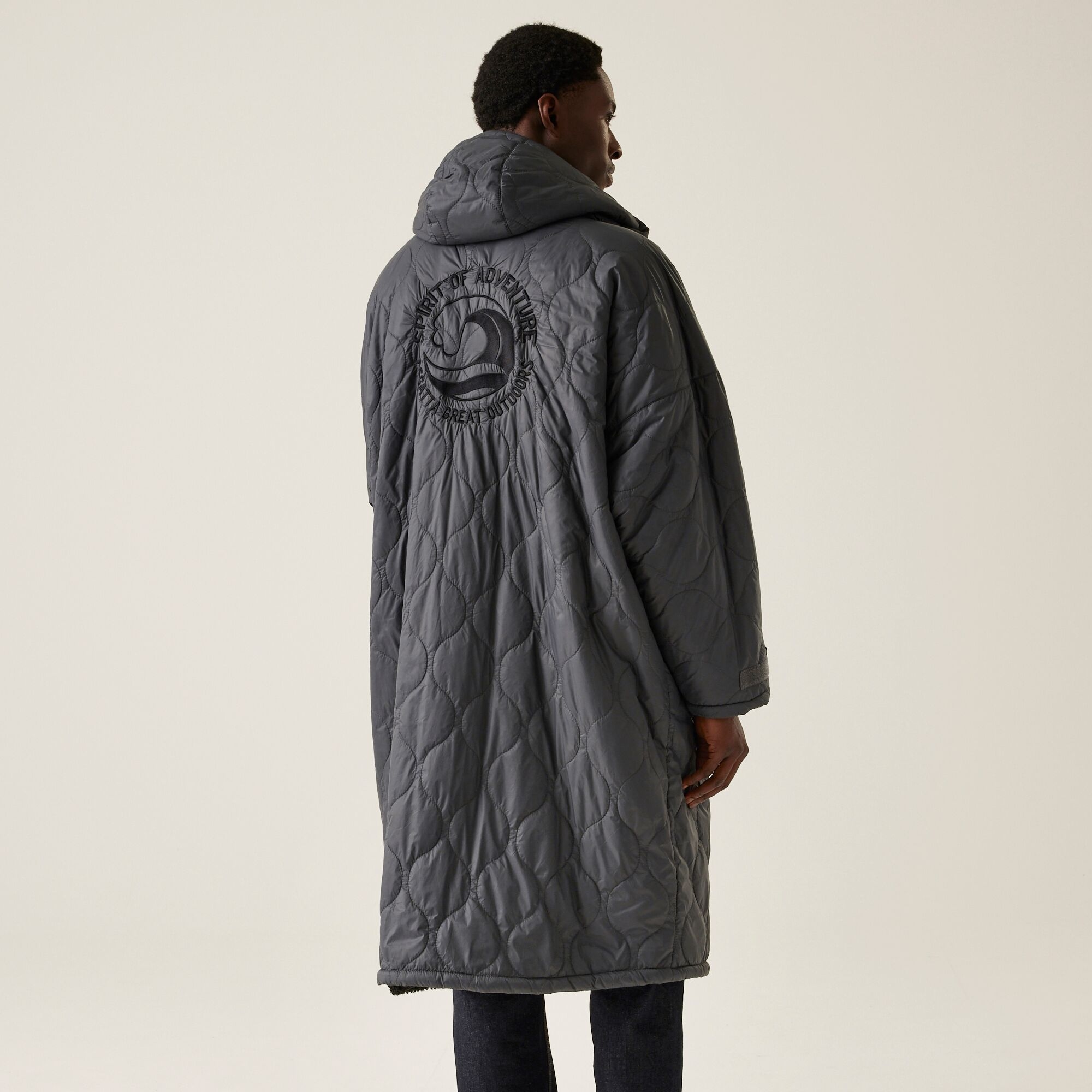 Unisex płaszcz plażowy Quilted Szary