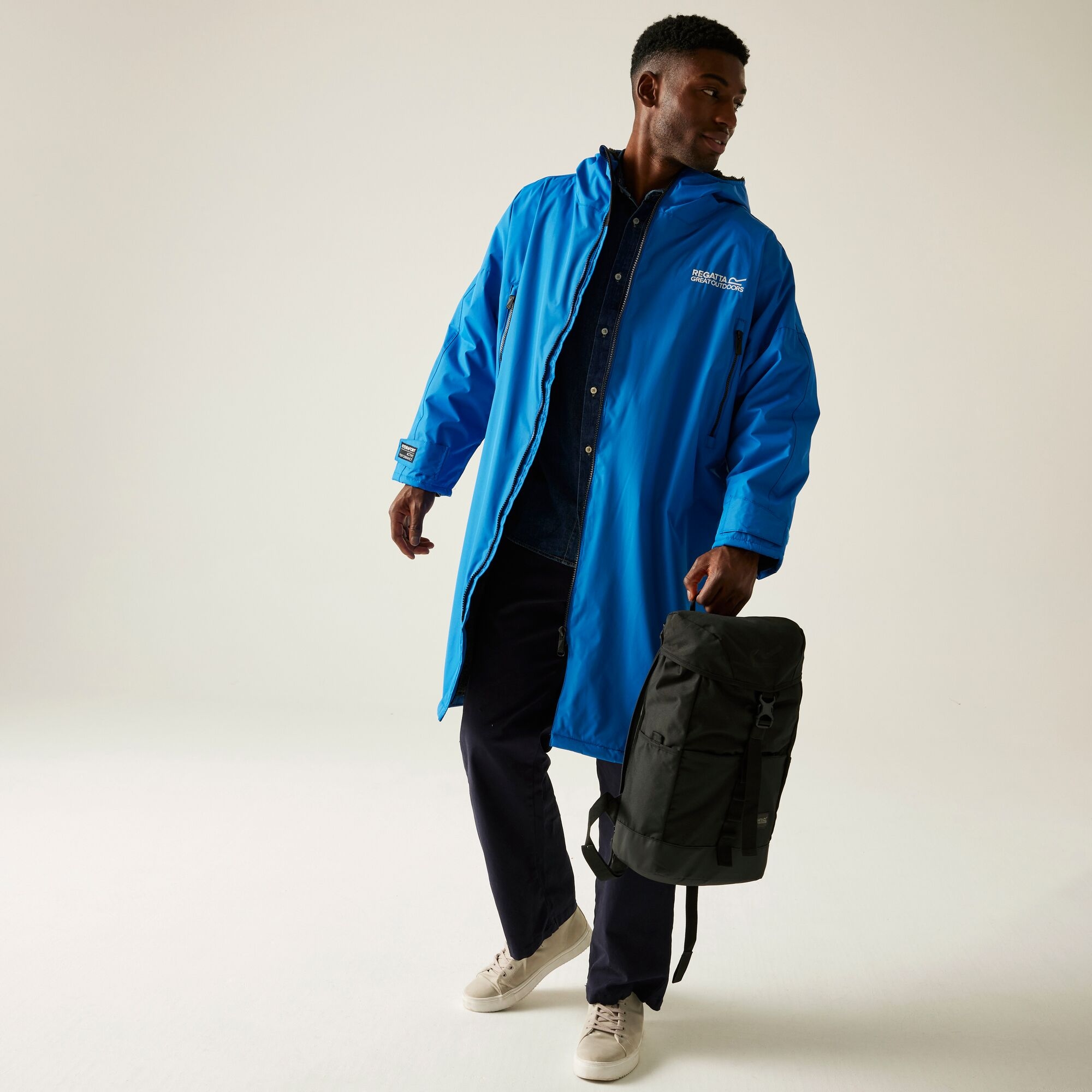 Regatta Płaszcz unisex plażowy wodoodporny Changing Robe Niebieski