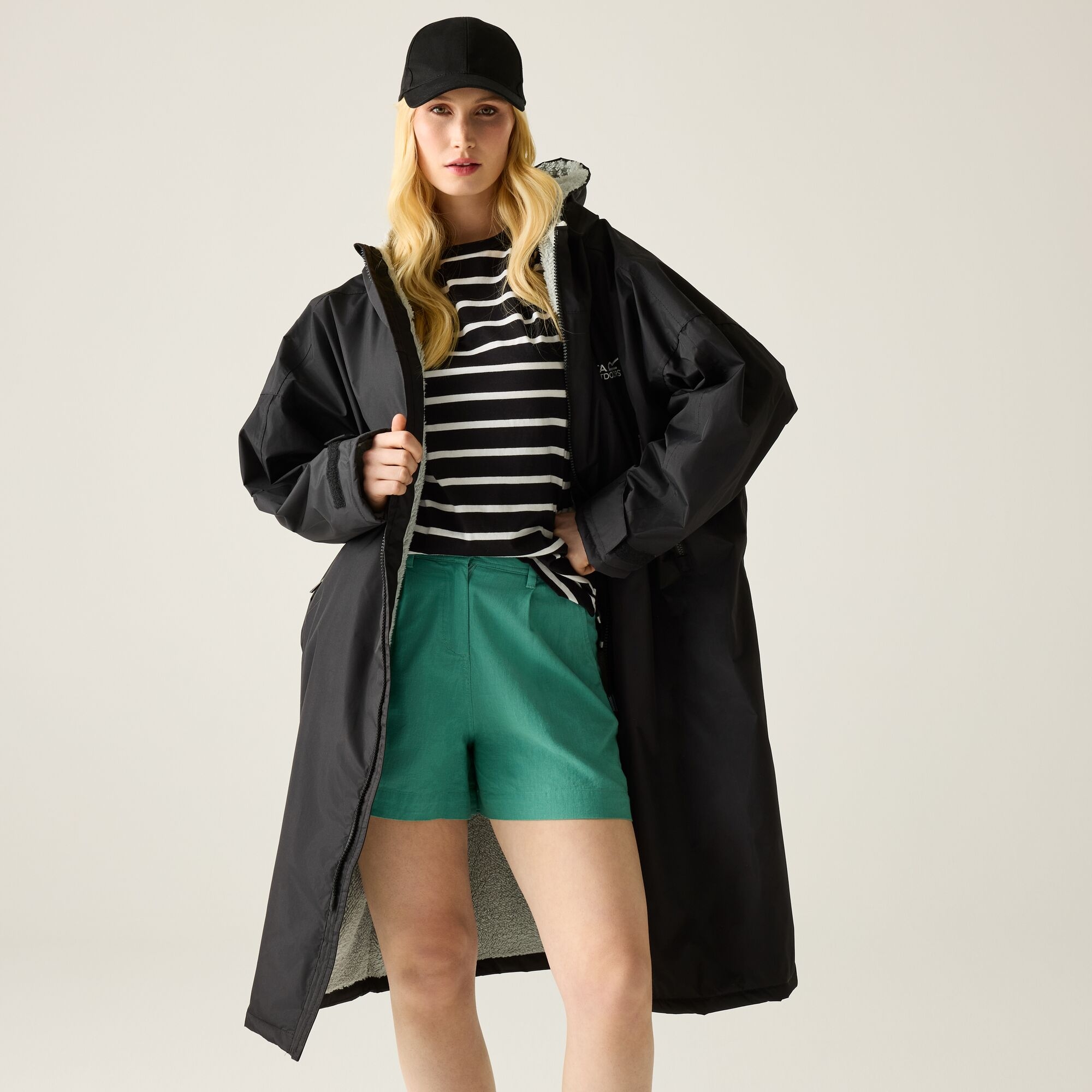 Regatta Płaszcz do przebierania unisex wodoodporny Changing Robe Czarny