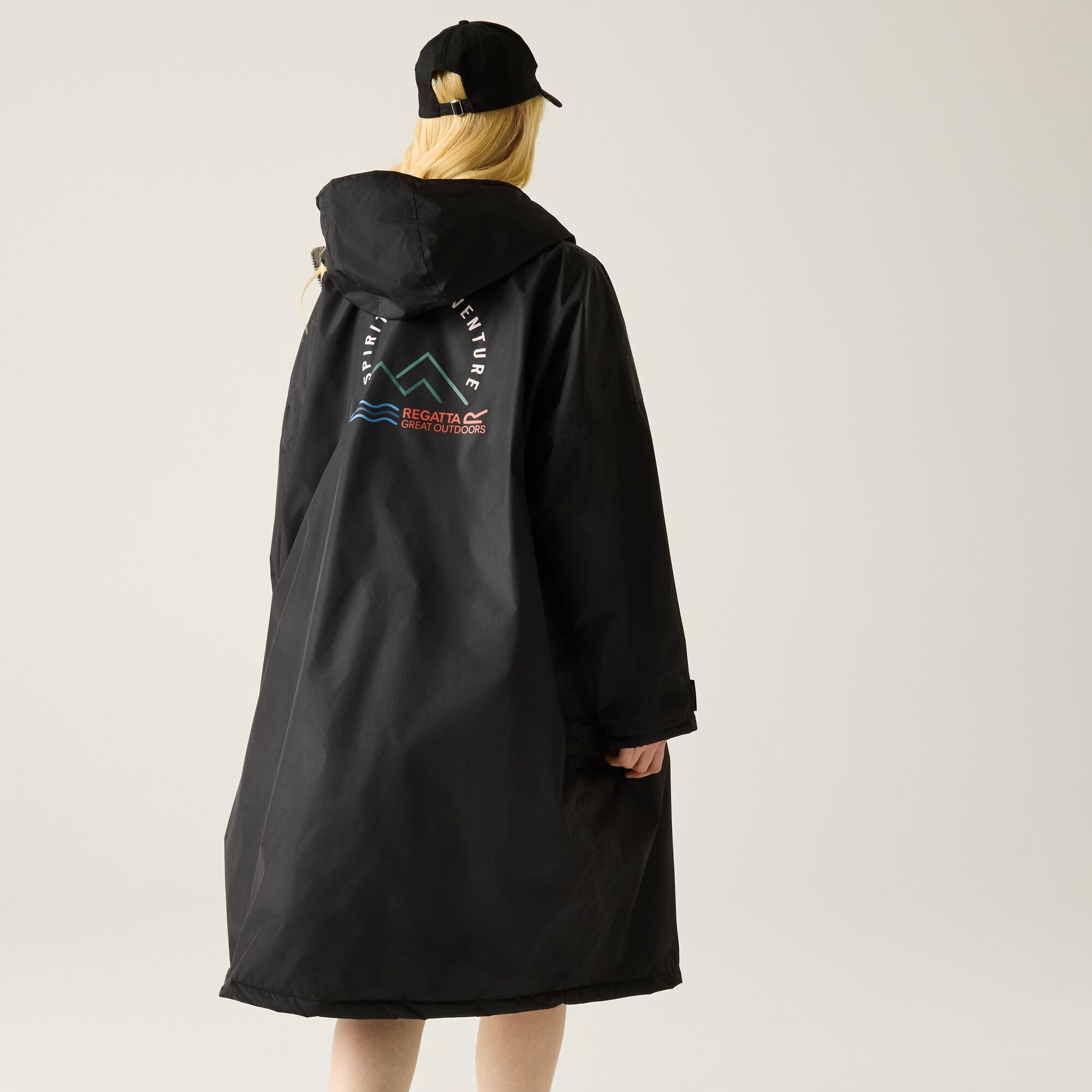 Regatta Płaszcz do przebierania unisex wodoodporny Changing Robe Czarny