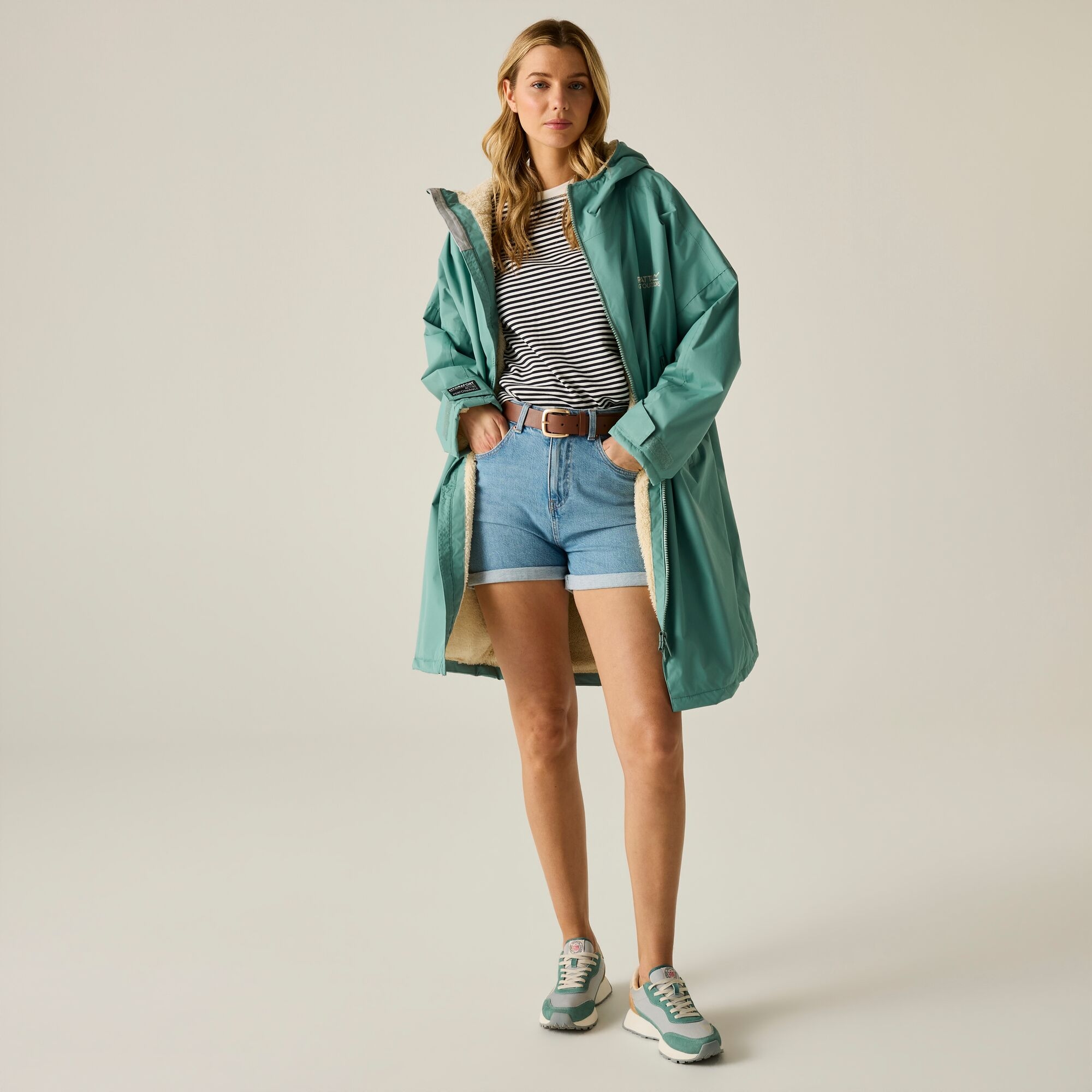 Regatta Płaszcz do przebierania unisex wodoodporny Changing Robe Zielony