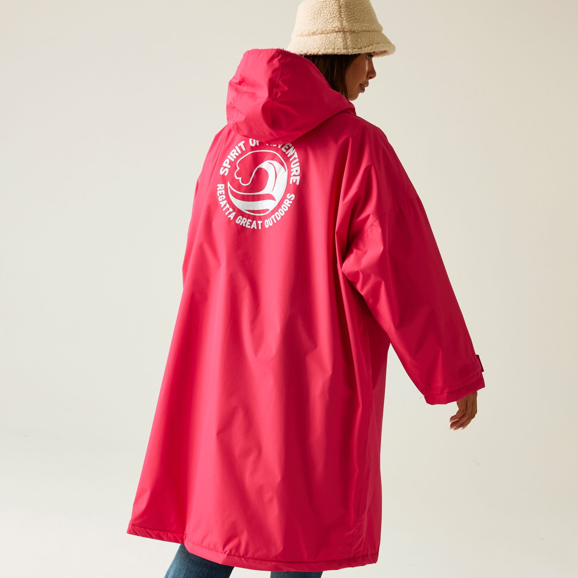 Regatta Płaszcz unisex plażowy wodoodporny Changing Robe Różowy