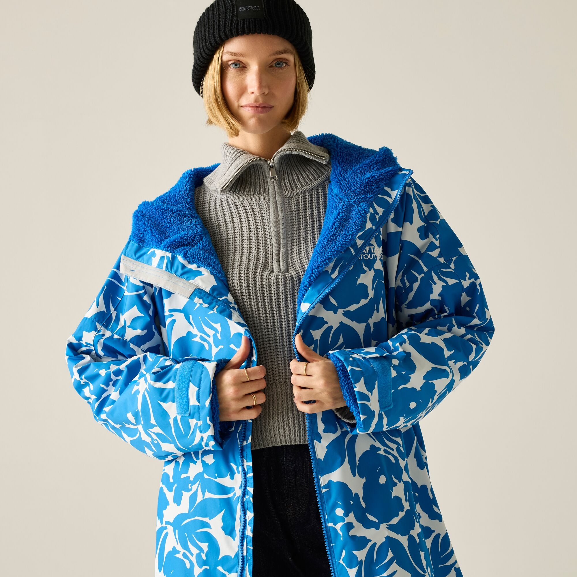 Regatta Płaszcz do przebierania unisex wodoodporny Changing Robe Niebieski