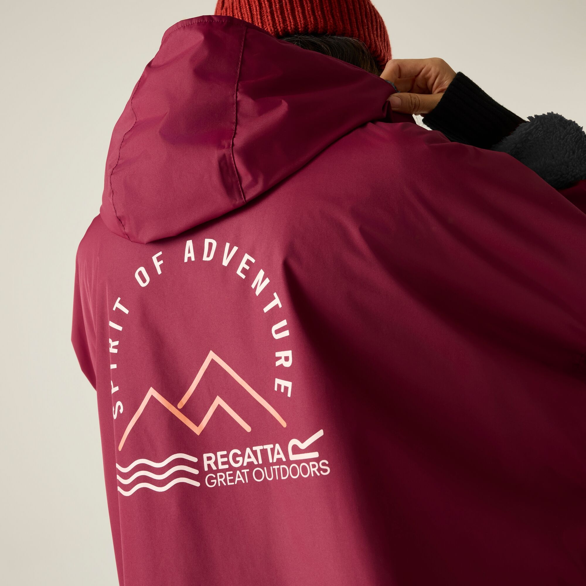 Regatta Płaszcz unisex plażowy wodoodporny Changing Robe Burgundowy
