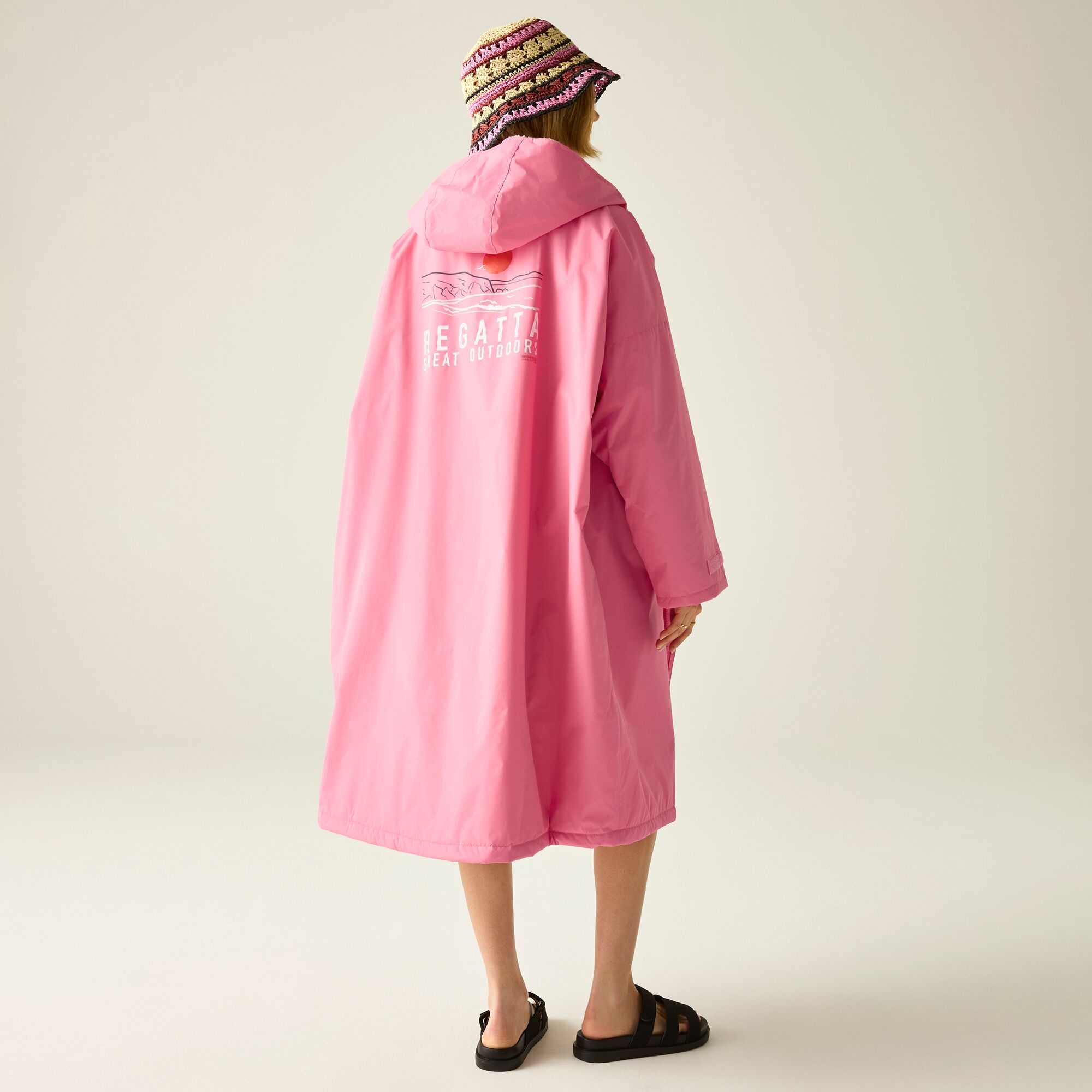 Regatta   Płaszcz do przebierania unisex wodoodporny Changing Robe Różowy