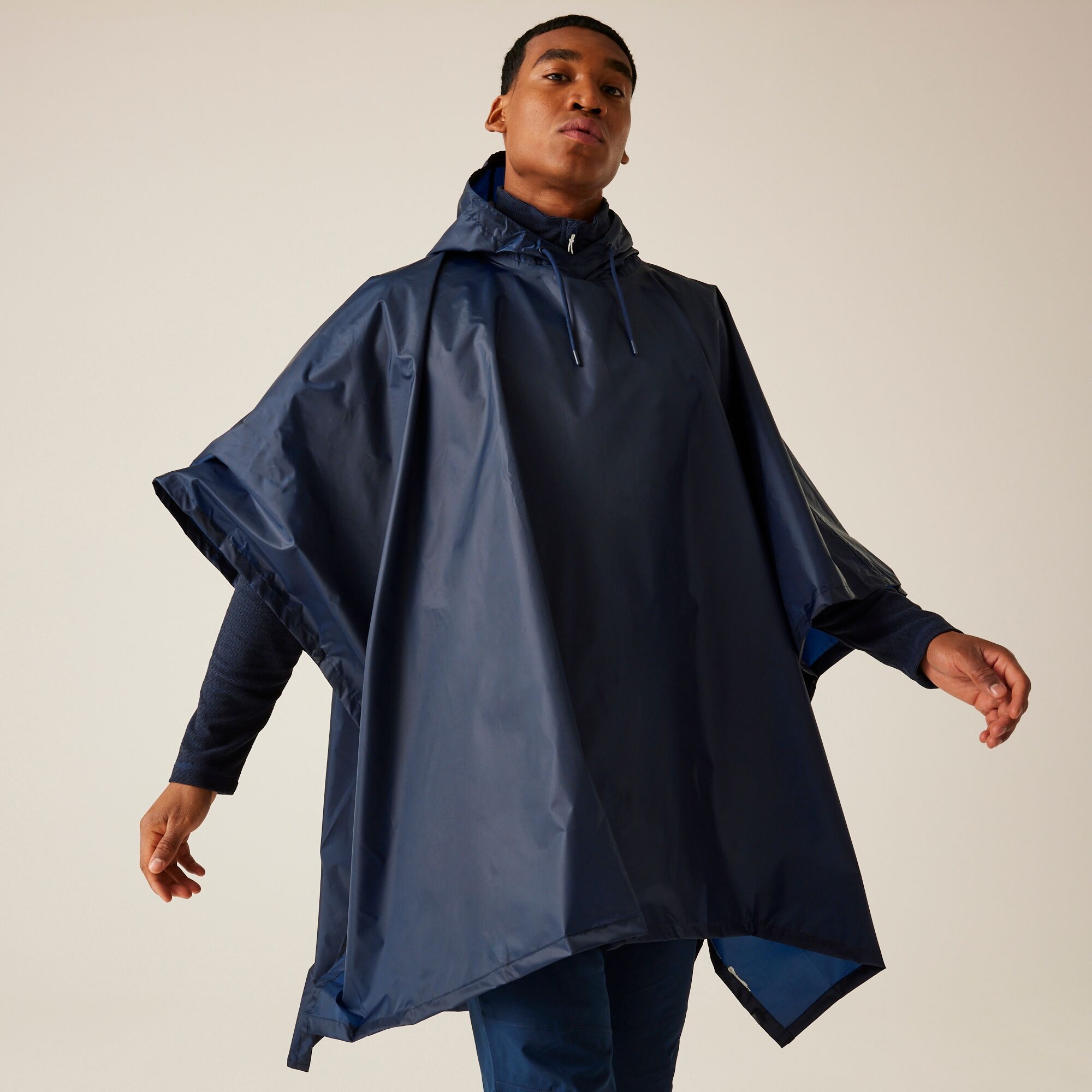 Regatta Men's Waterproof Fedrik Poncho Jacket - Blue Medium