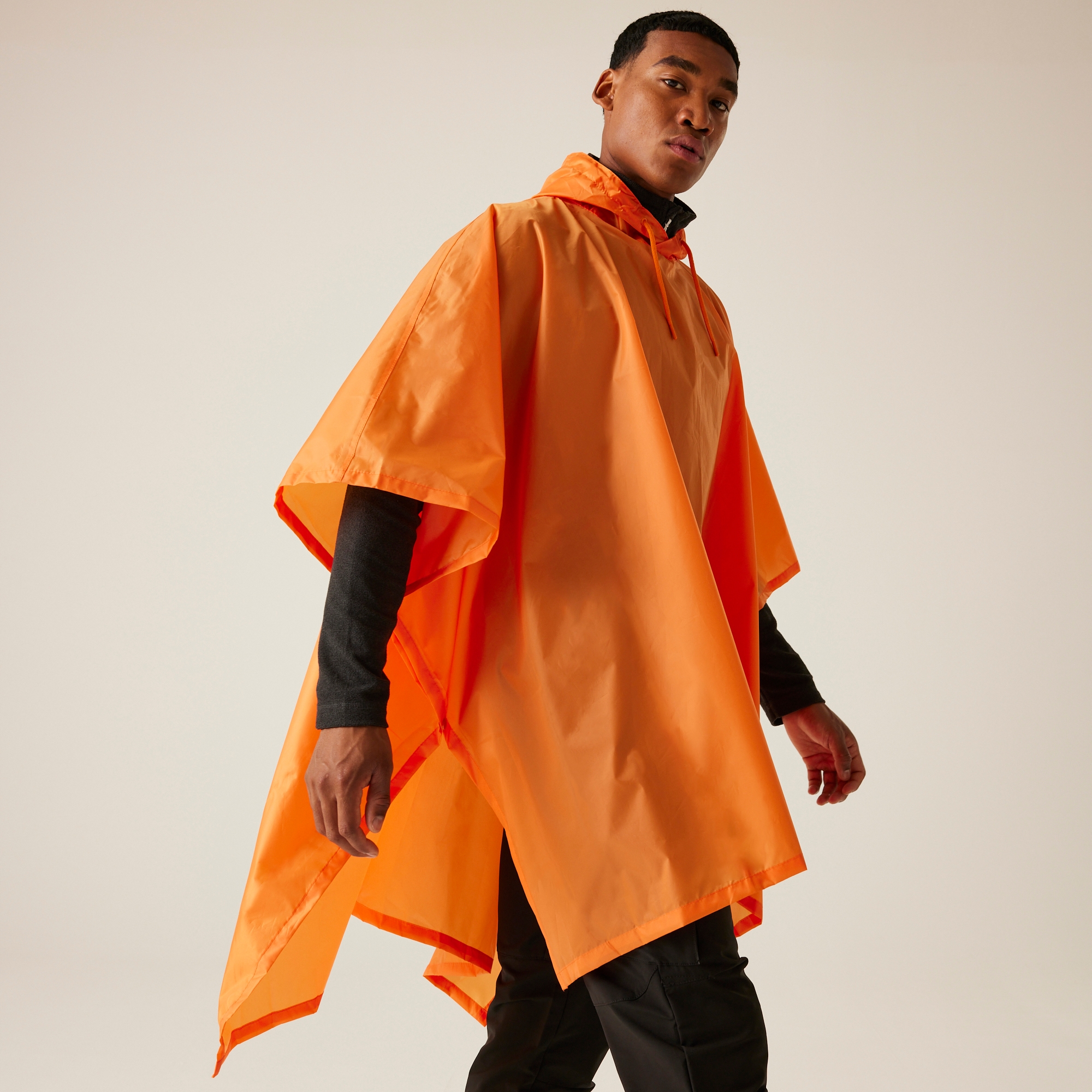 Regatta Men's Waterproof Fedrik Poncho Jacket - Orange Small