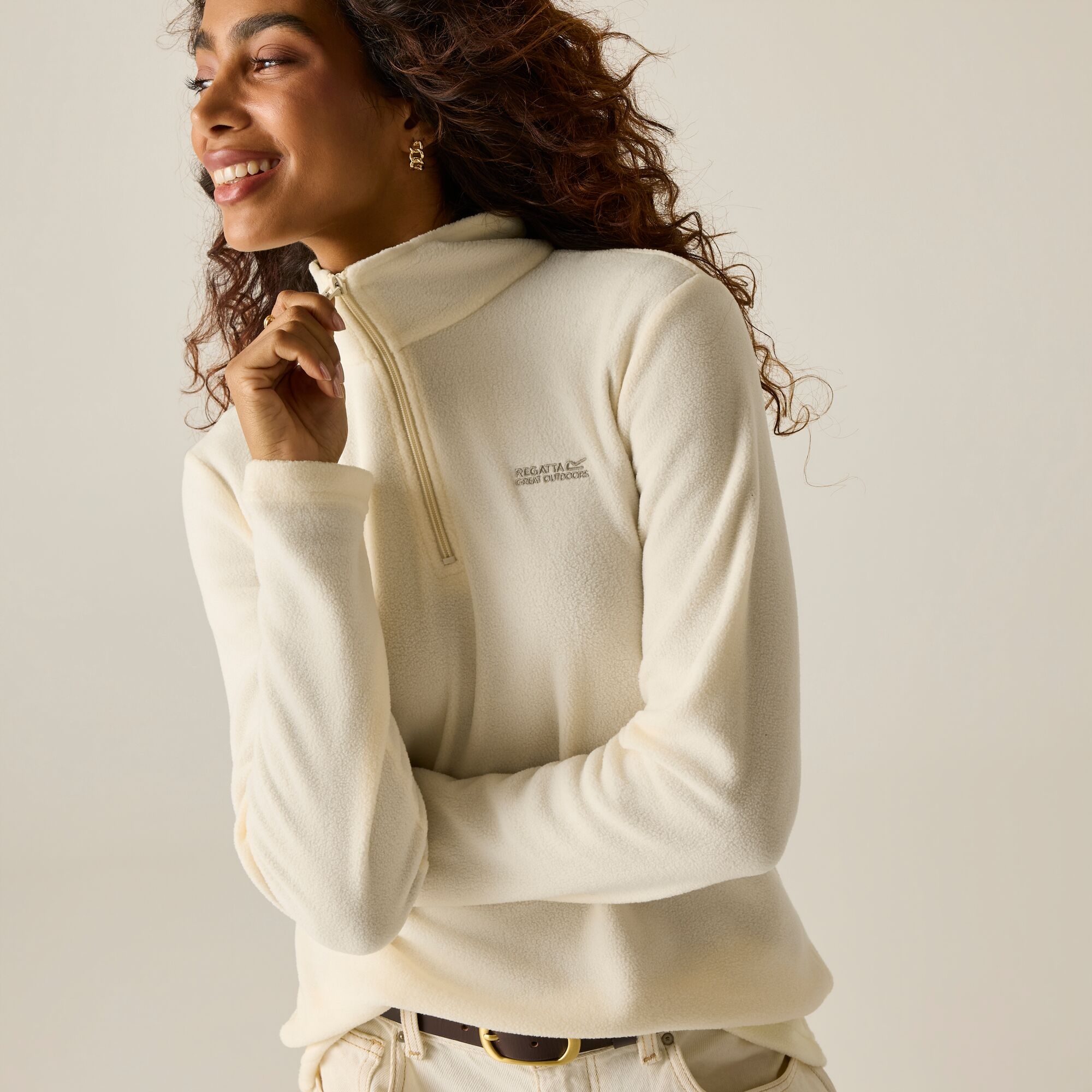 Regatta   Polar damski z suwakiem 1/2 Sweethart Biały