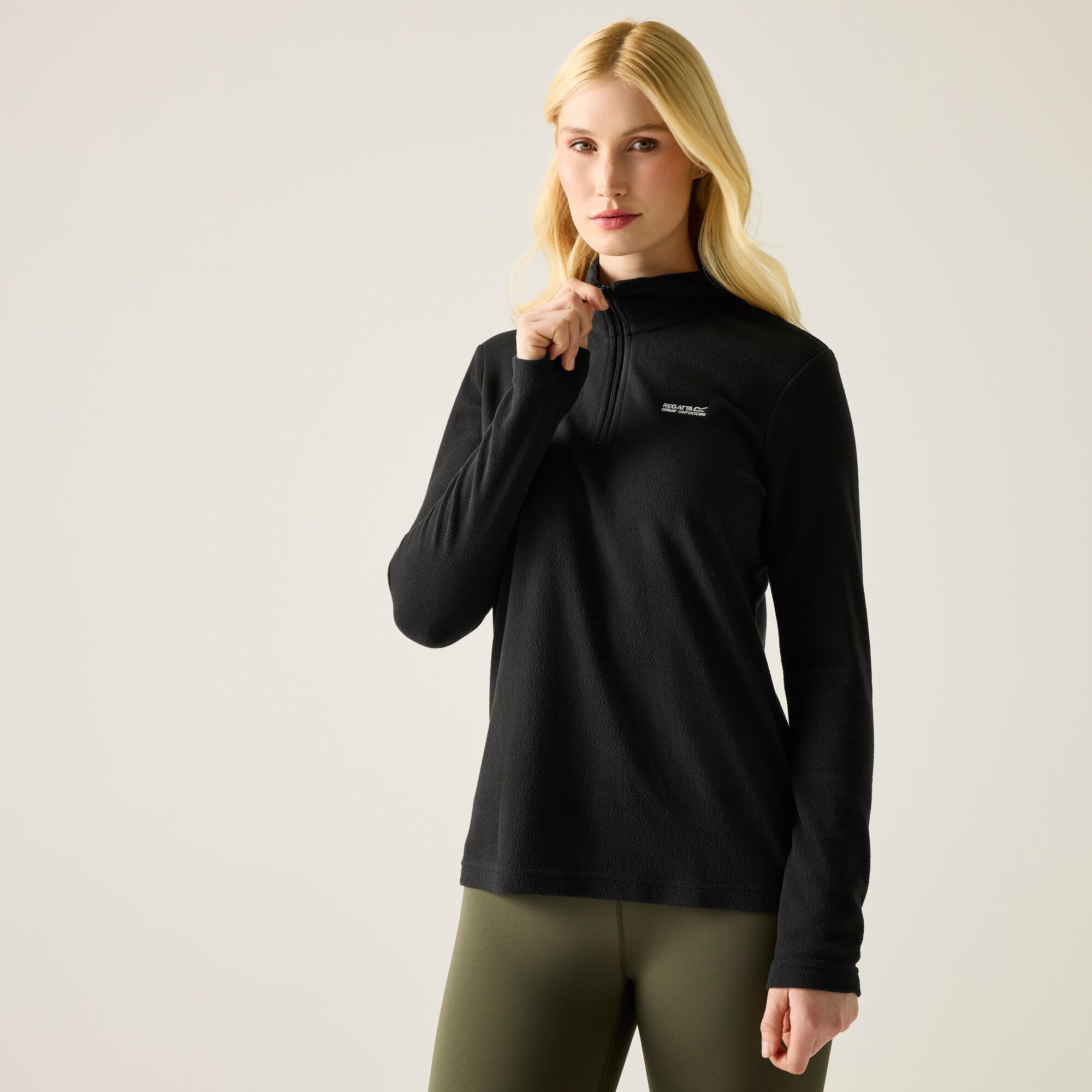 Regatta Polar damski z suwakiem 1/2 Sweethart Czarny