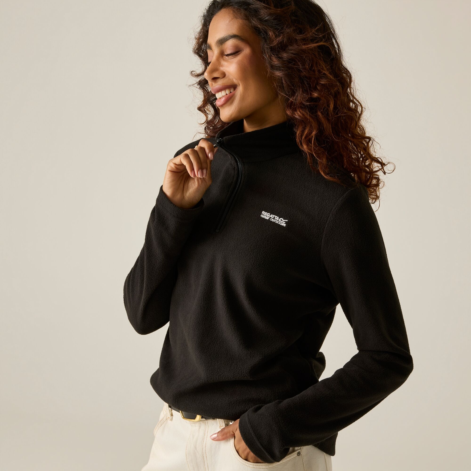 Regatta   Polar damski z suwakiem 1/2 Sweethart Czarny