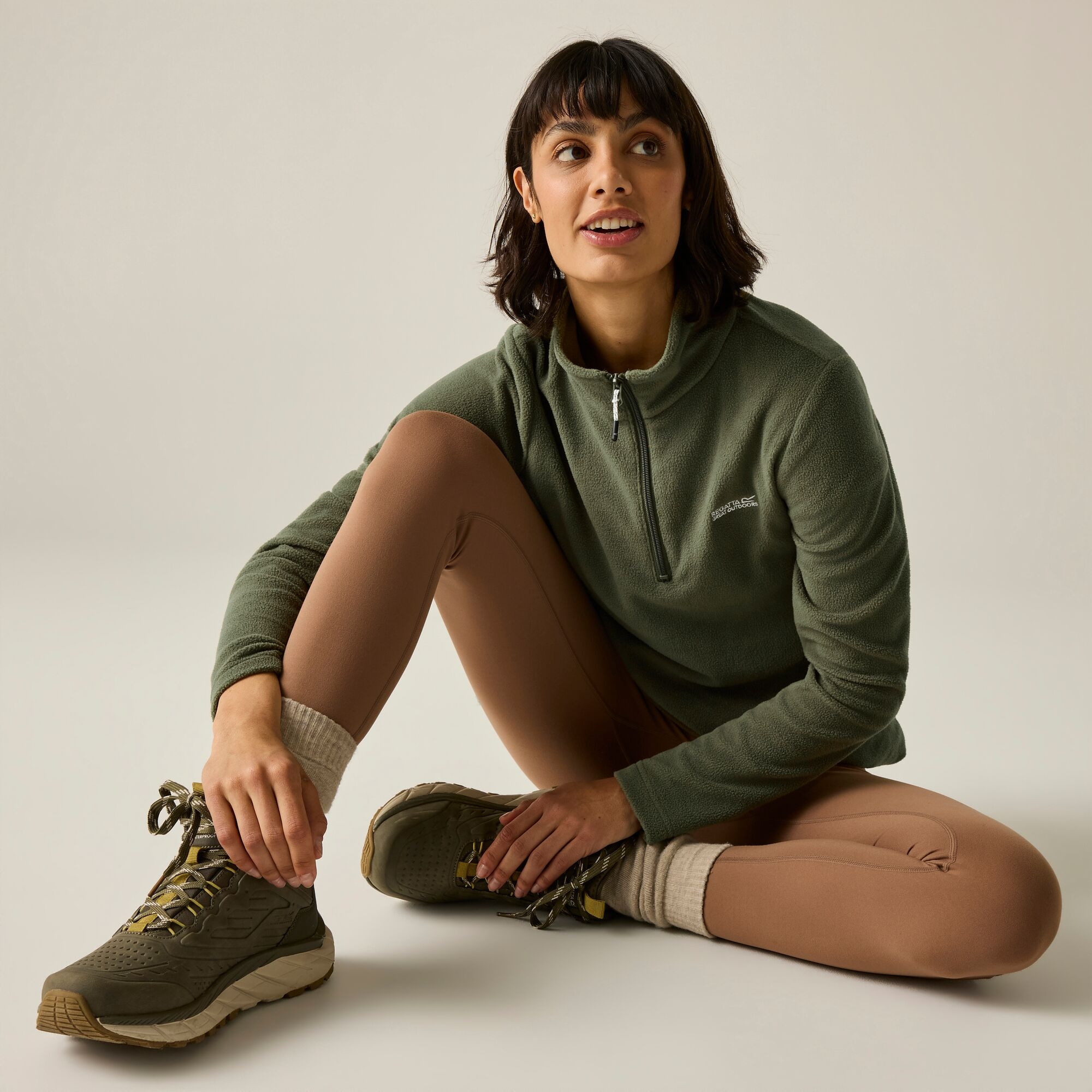 Regatta Women's Sweethart Half-Zip Fleece - Green Size 8
