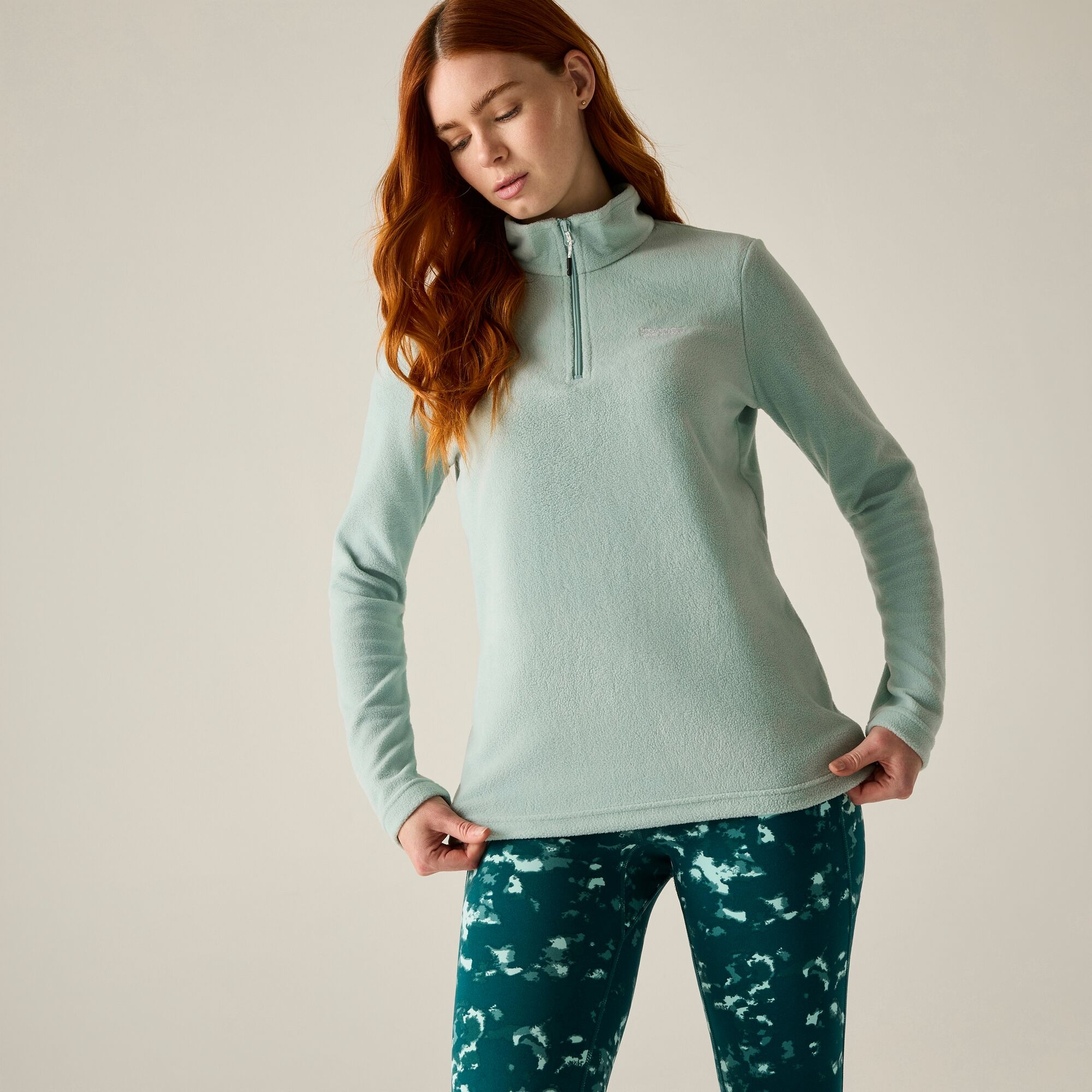 Regatta   Polar damski z suwakiem 1/2 Sweethart Zielony